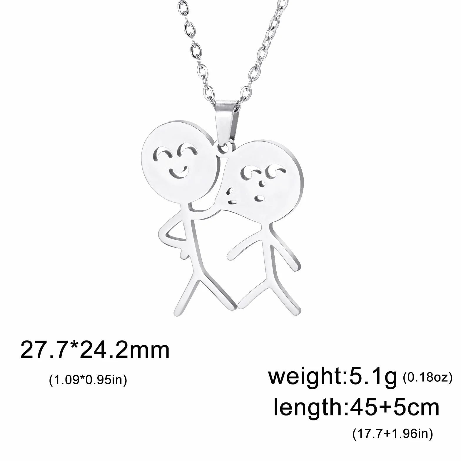 Collier en acier inoxydable punk smiley doigt d'honneur geste basket-ball bijoux pour femme homme