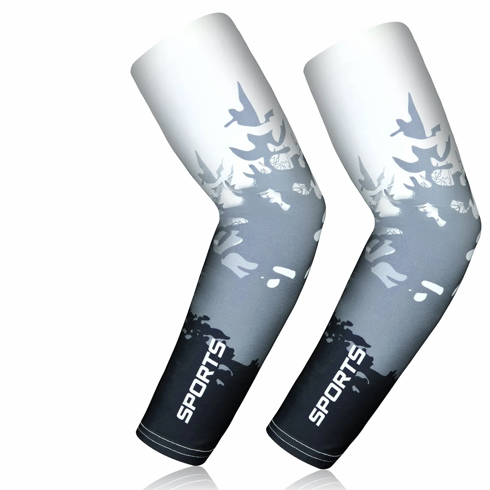 flintronic Manchettes de Bras Homme Femme Anti-UV UPF 50+ Protection Solaire Compression Cyclisme