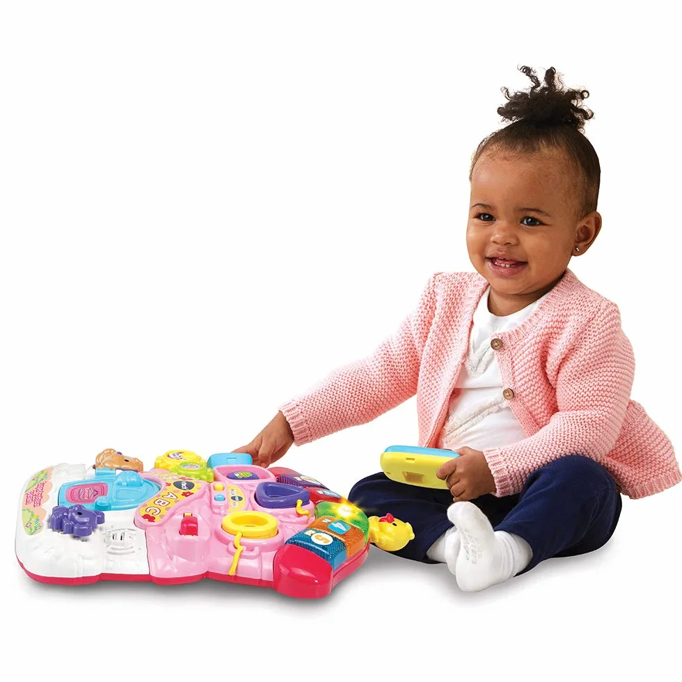 VTech Super Trotteur Parlant Rose, Trotteur Bébé Pliable, Tableau d'Éveil Détachable, Jouet d'Activité et de Développement, Apprentissage de la Marche, Cadeau Bébé Dès 9 Mois