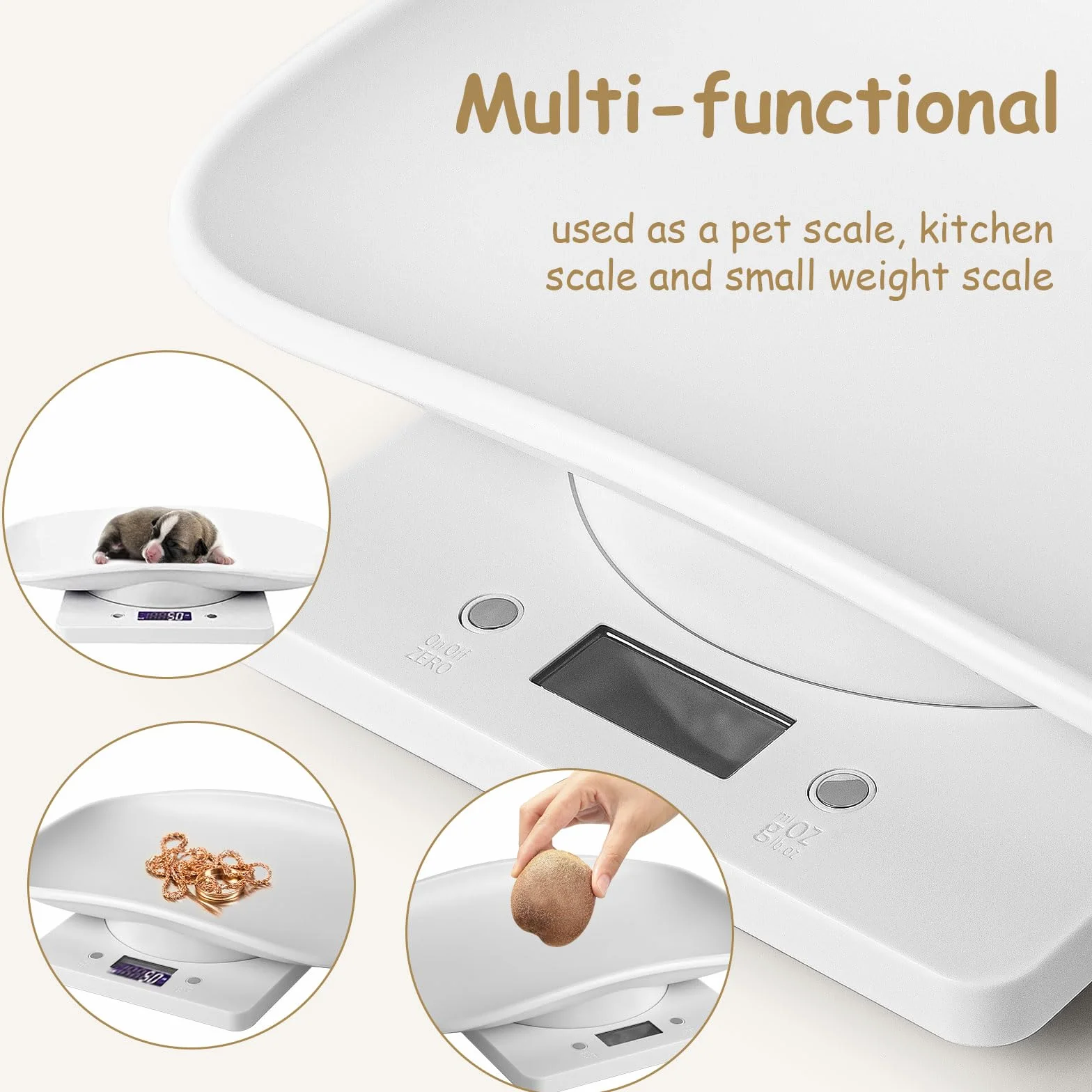 Balance numérique pour animaux de compagnie 15 kg 29 x 18 cm pèse-bébé précise