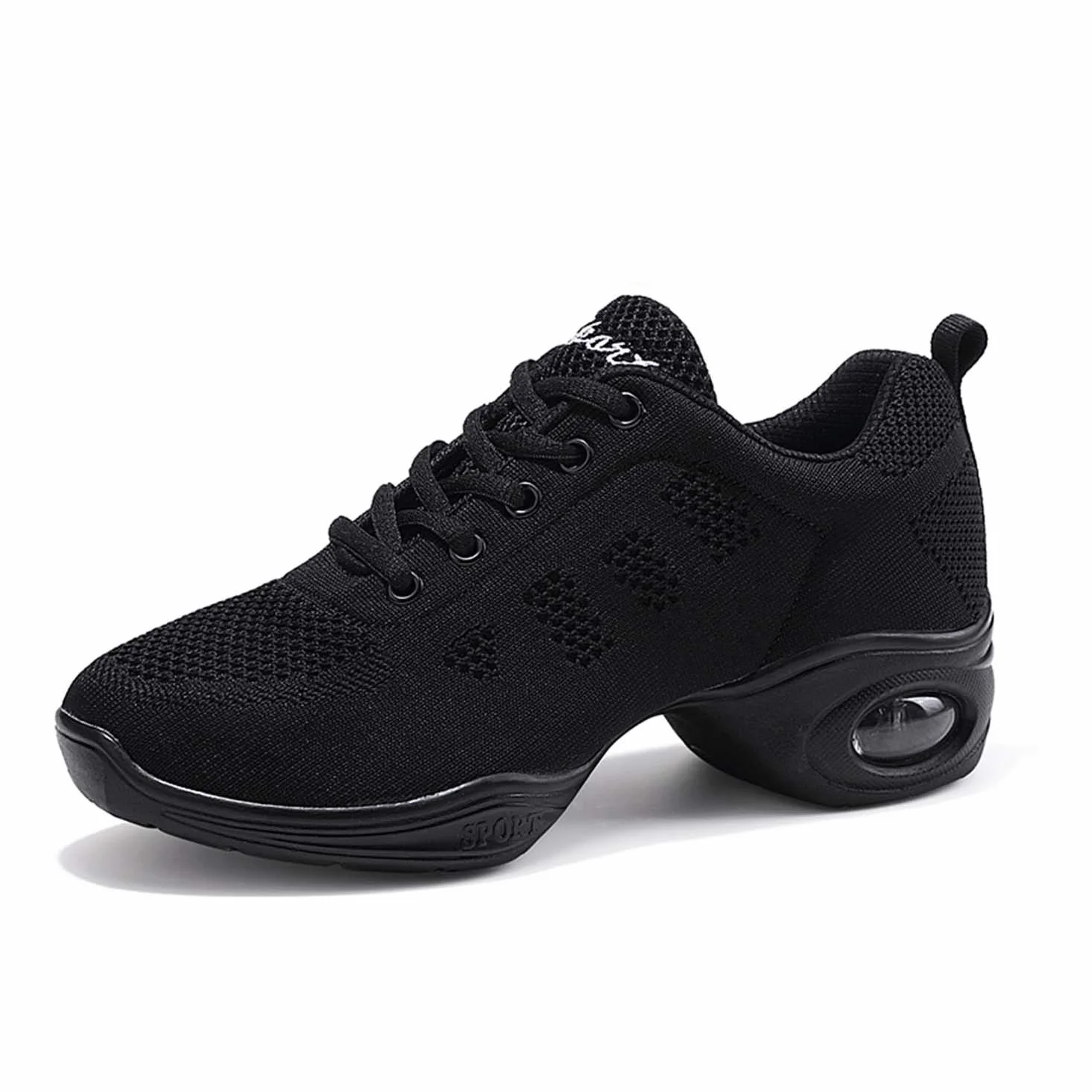 Chaussures de Sport Jazz Femmes Sneakers Zumba Danse Fitness à Lacets Maille Coussin d'air