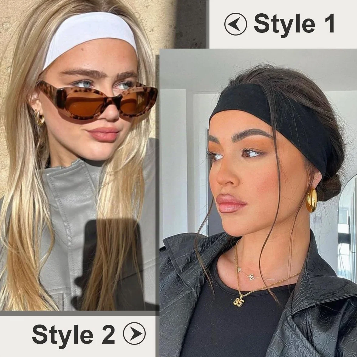 Bandeau Cheveux Femme Homme Antidérapant Headband Running Sport Yoga Élastique Unisexe 8 PCS