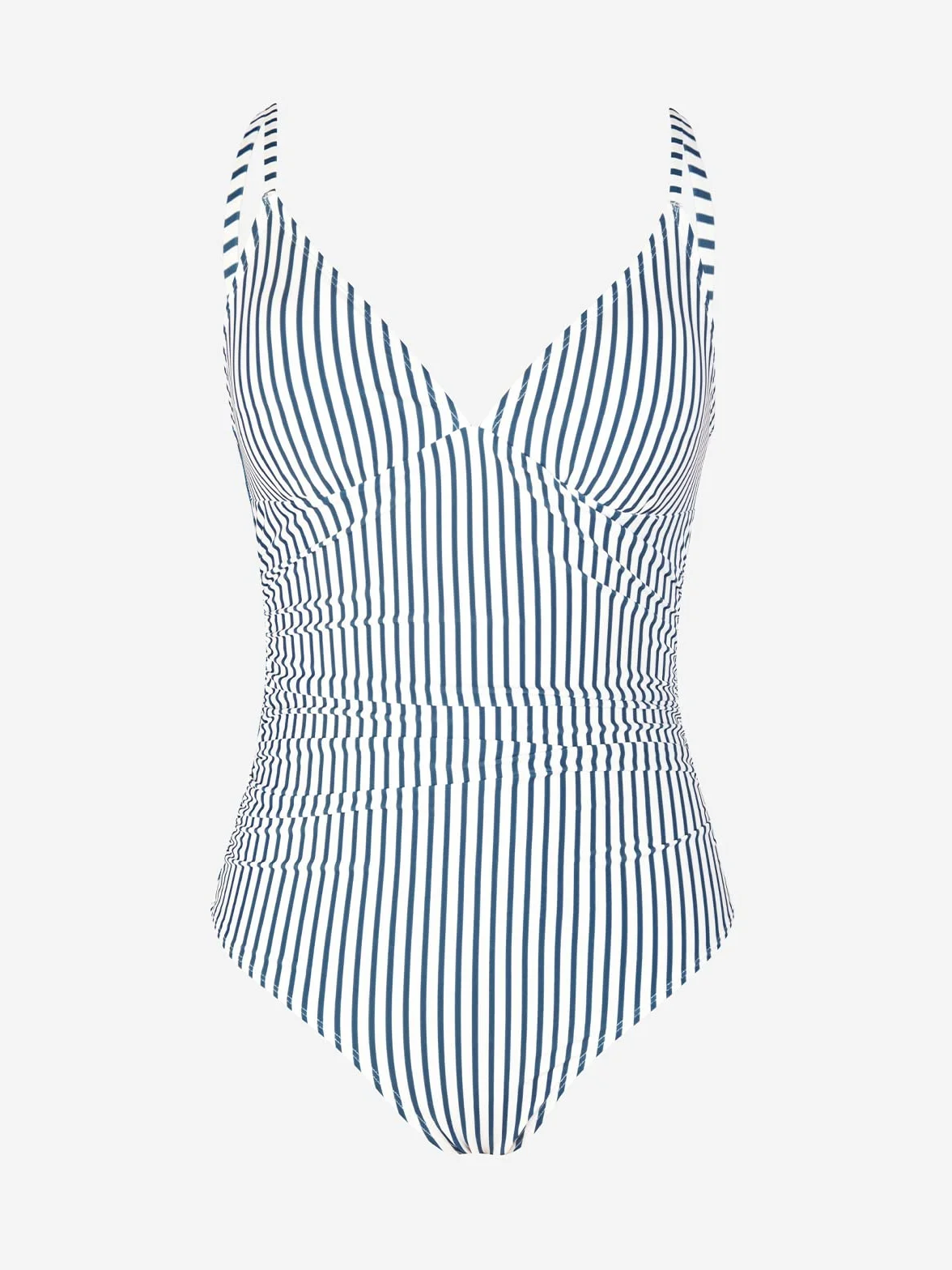 CUPSHE Maillot de Bain Une Pièce Femme Col en V Profond Bretelles Spaghetti Réglables Froncé Devant Bas Dos