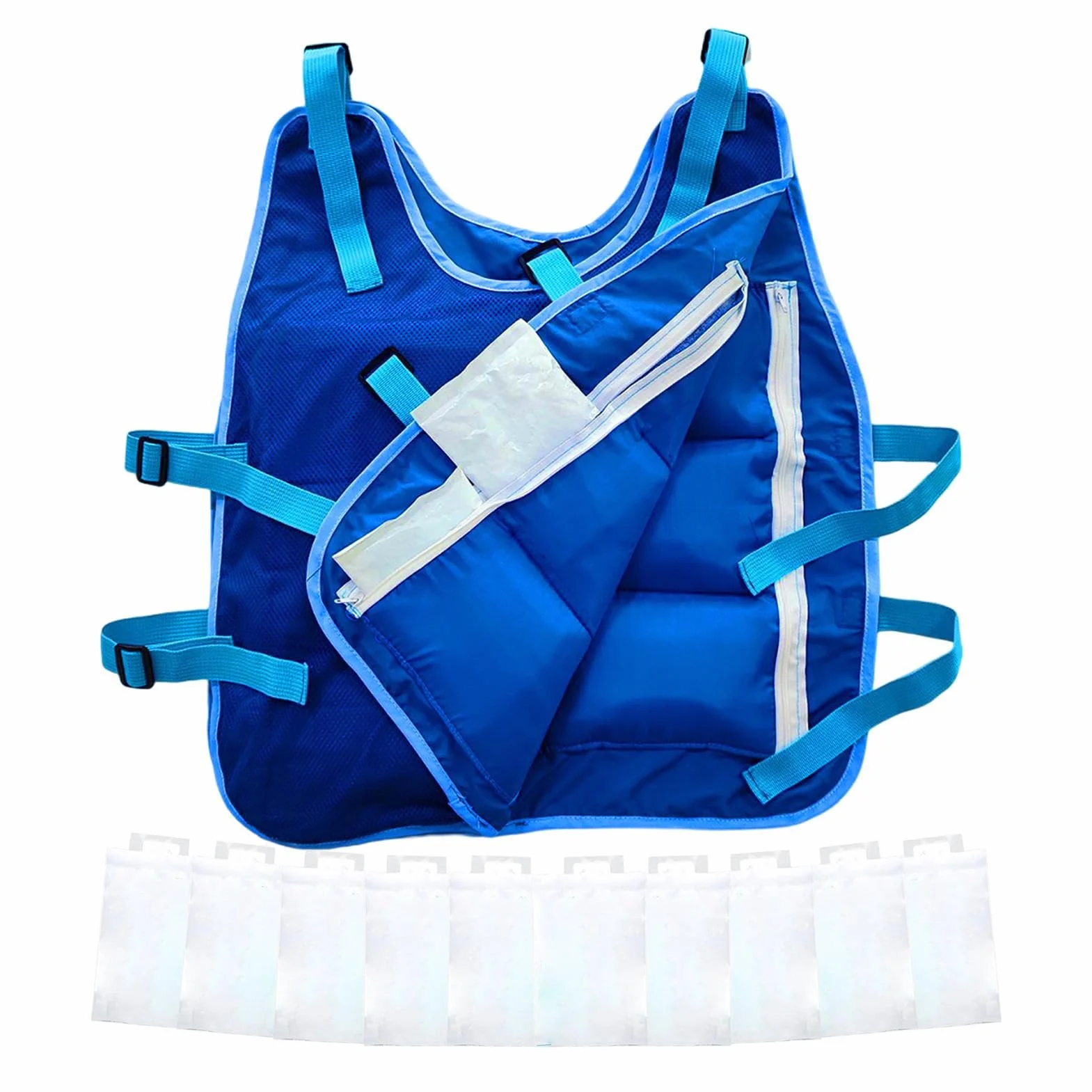 Gilet Rafraîchissant d'Été Glace Froi - Vêtement Refroidissant Respirant avec Protection Haute Température pour Sports Plein Air