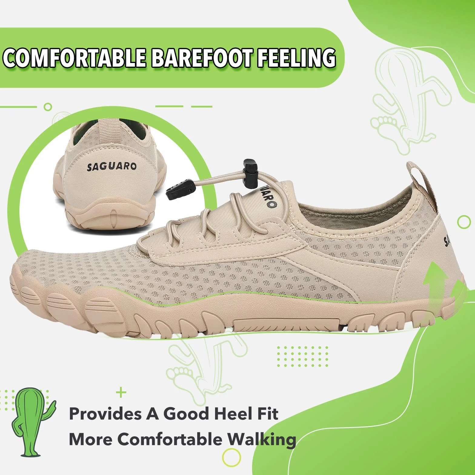 SAGUARO Chaussures Aquatiques Séchage Rapide Chaussons Plage Bain GR.36-48