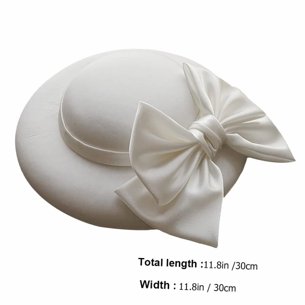 Bibi mignon de mariée classique chapeau seau Bowknot blanc pour femme mariage fête