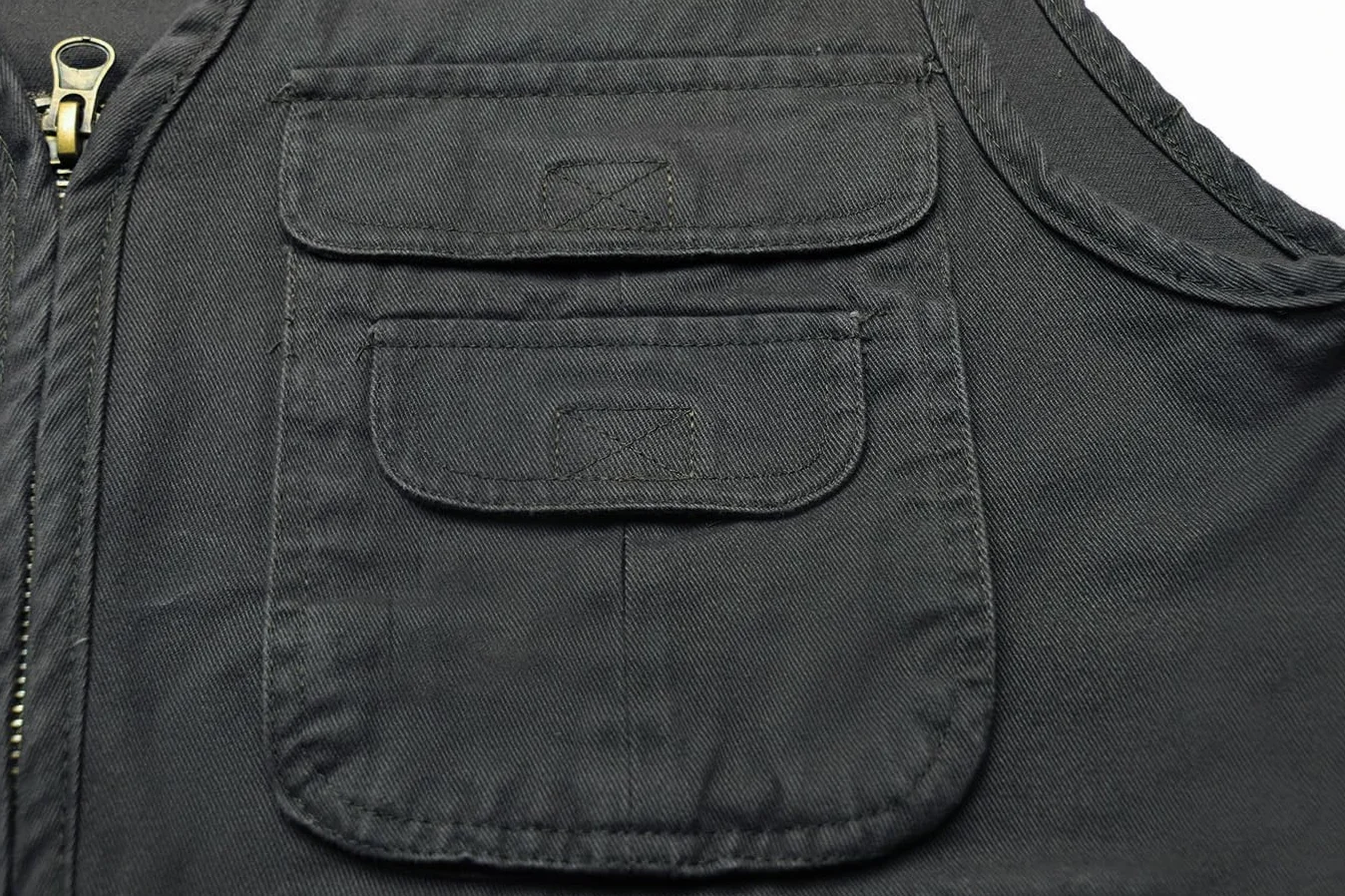 Gilet de Pêche Photographe Multi-poches Veste de Chasse Sans Manche Coton Plein Air