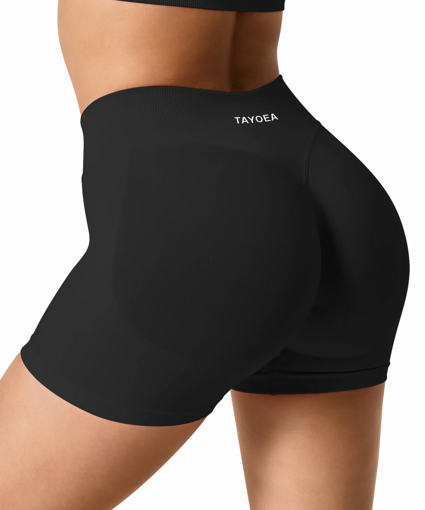 TAYOEA Short de Sport Femme Scrunch Pantalon Push Up Court Butt Lifting Gym sans Couture