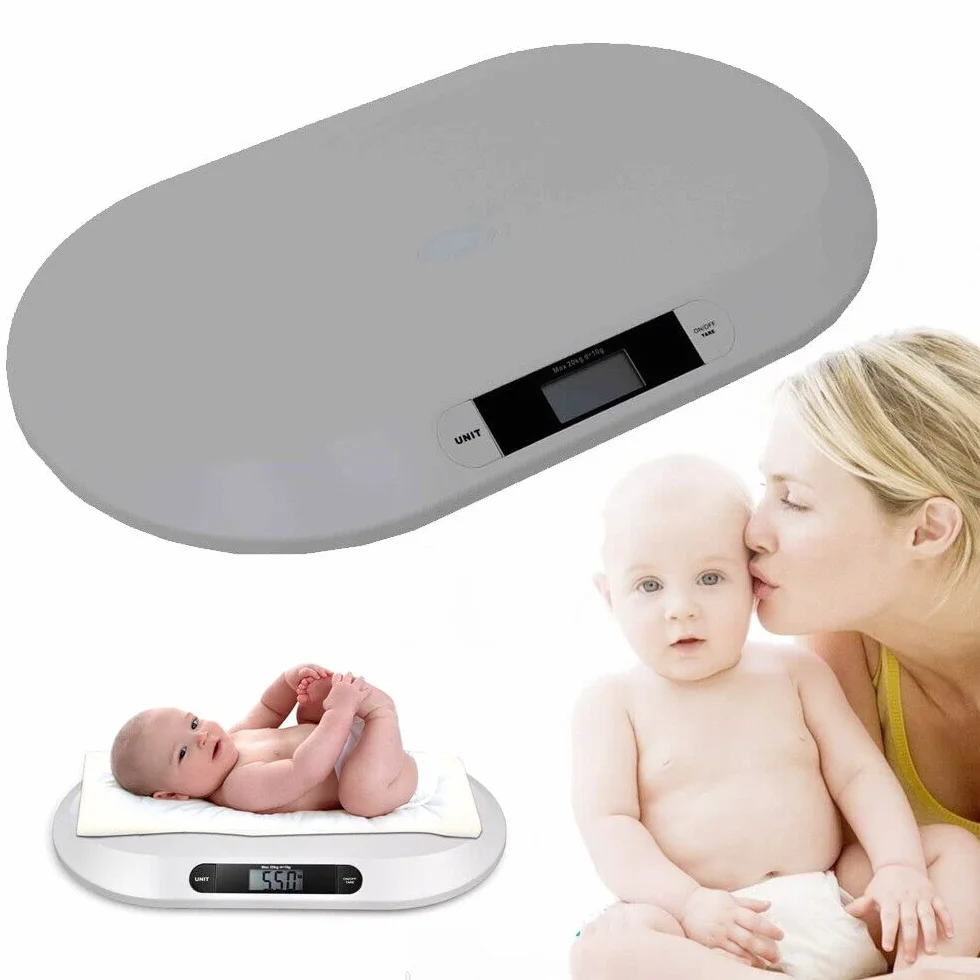 Pèse-bébé numérique pour animaux 20 kg écran LCD kg/livres/pierres