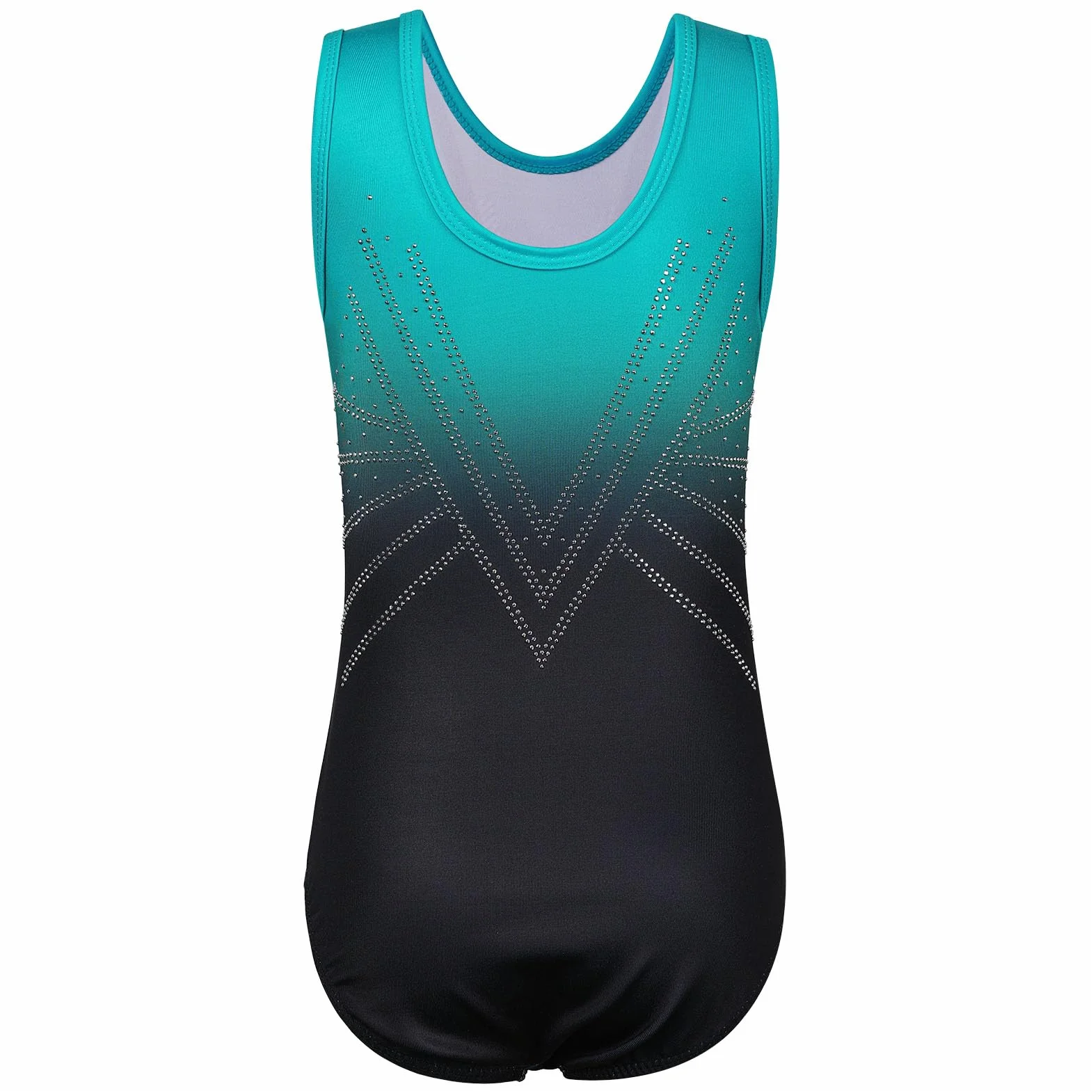 Justaucorps Gymnastique Danse Multicolor Imprimée sans Manches 3-12 Ans