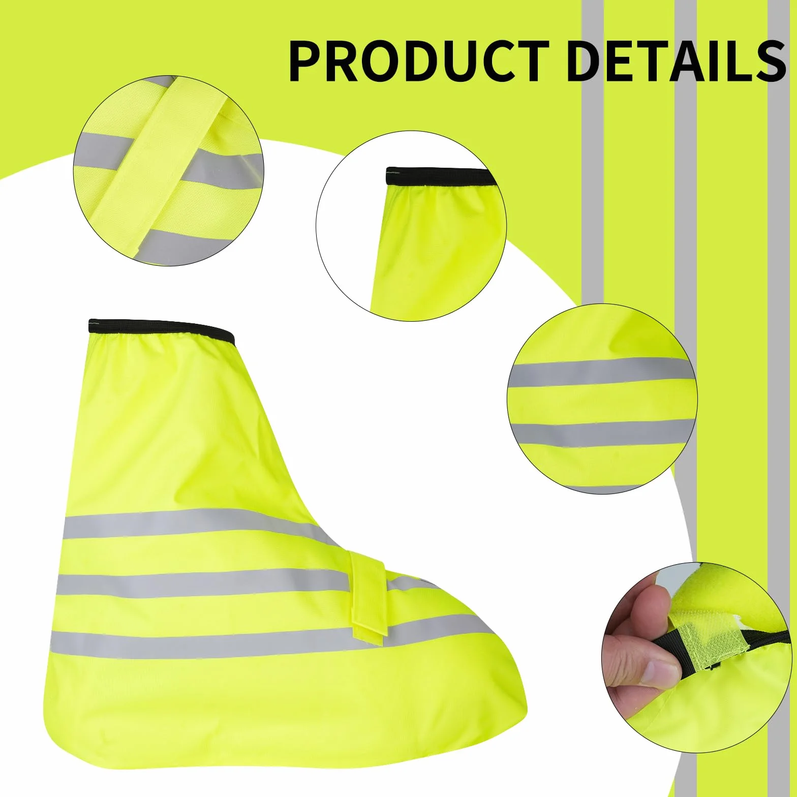 Surchaussures Imperméables pour Vélo - Couvre-Chaussures de Pluie avec Protection