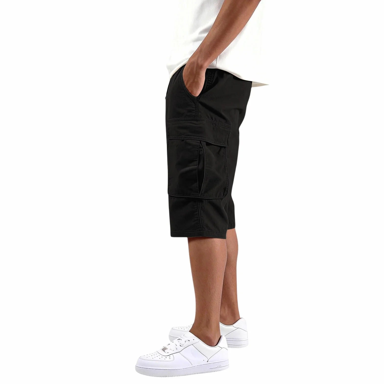 MOKBAY Cargo Short Homme Sport Elastique Militaire Pantacourt Ete Leger Court Shorts Poche Randonnée