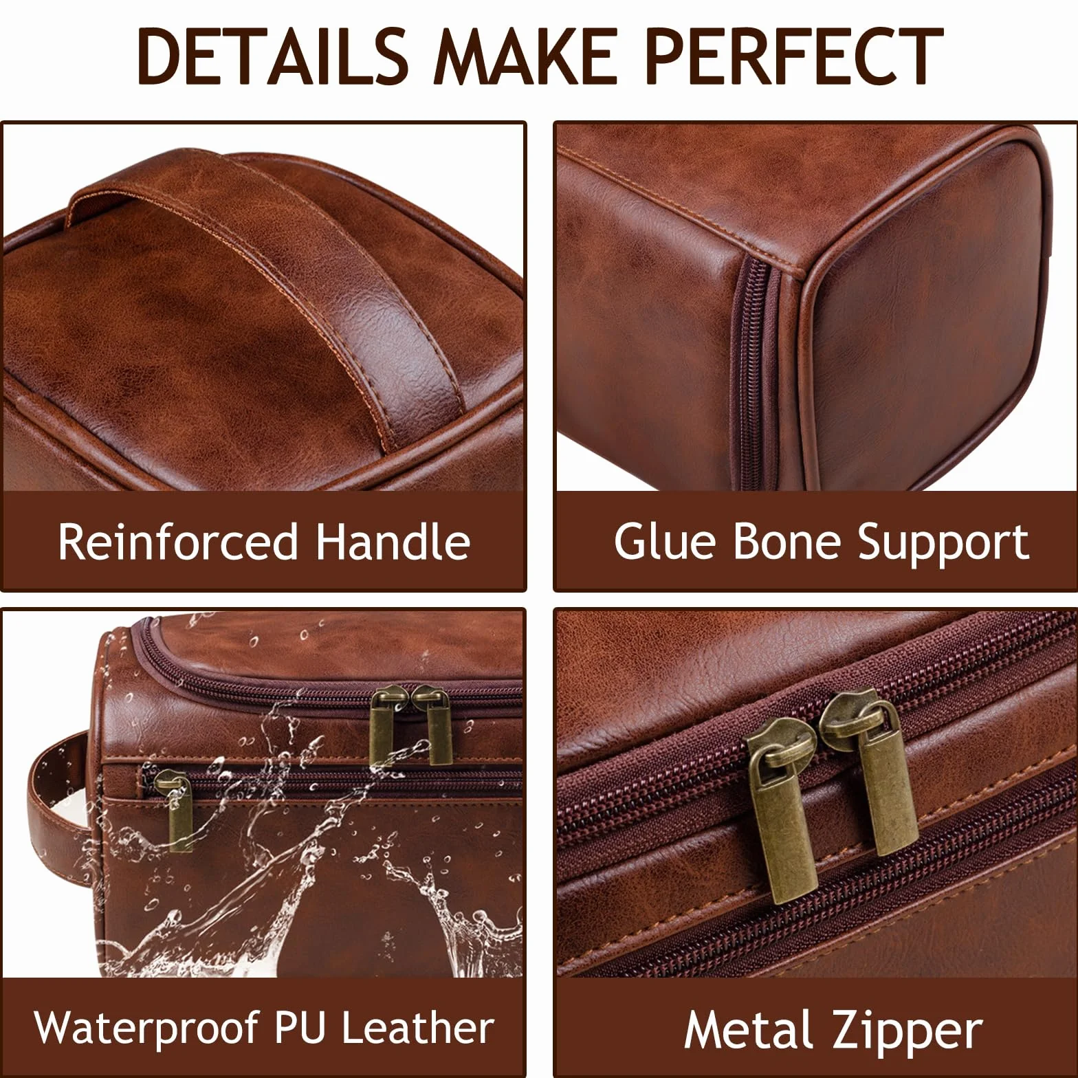 Trousse de Toilette personnalisée pour Homme, Dopp Kit de Voyage, Cadeau Initiales pour Garçons d'Honneur