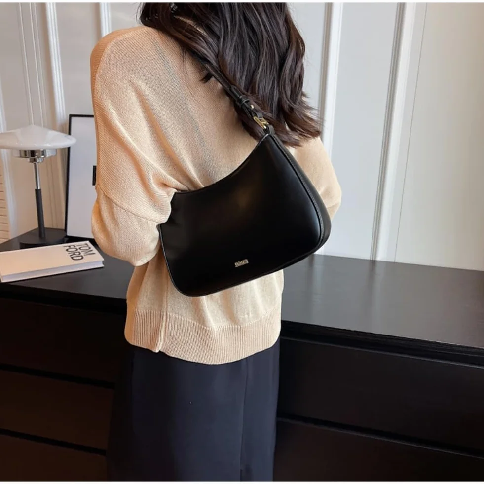 Sac Porté épaule en Cuir Véritable pour Femme, Sac à Main Tendance Bandoulière Rétro pour Shopping Travail Voyages
