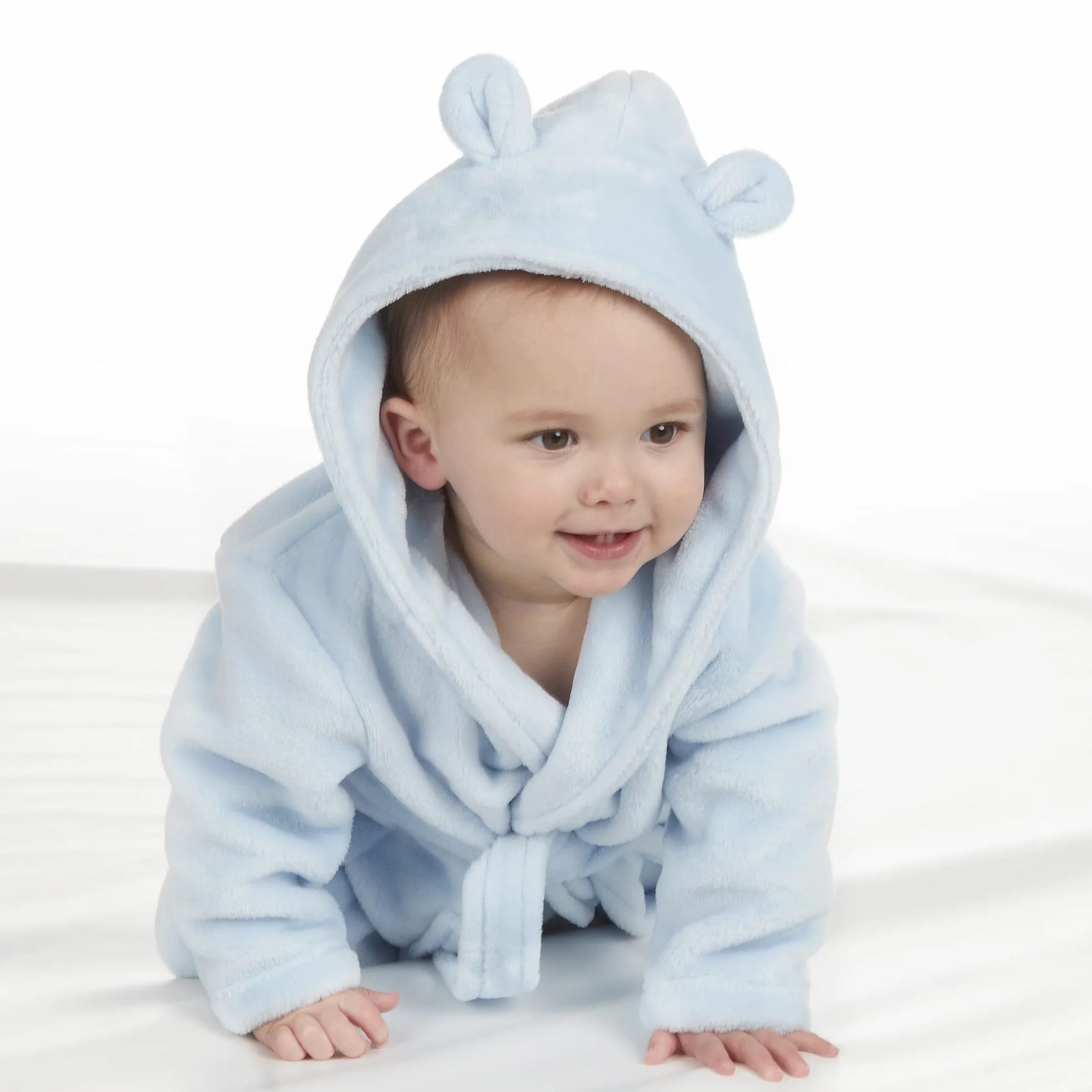 Hoolaroo Ensemble cadeau personnalisé nouveau-né garçon robe de chambre bébé Bleu