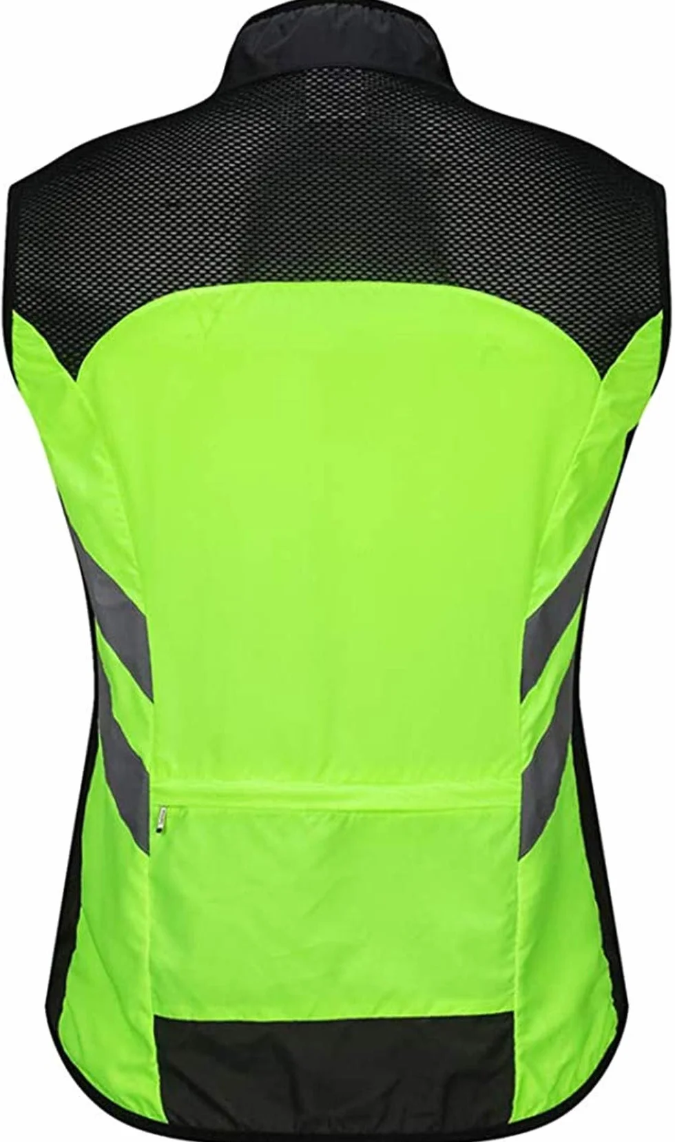 Gilet de Cyclisme sans Manches LINGKY pour Hommes Veste Respirante Poches Zippées Réfléchissante Légère