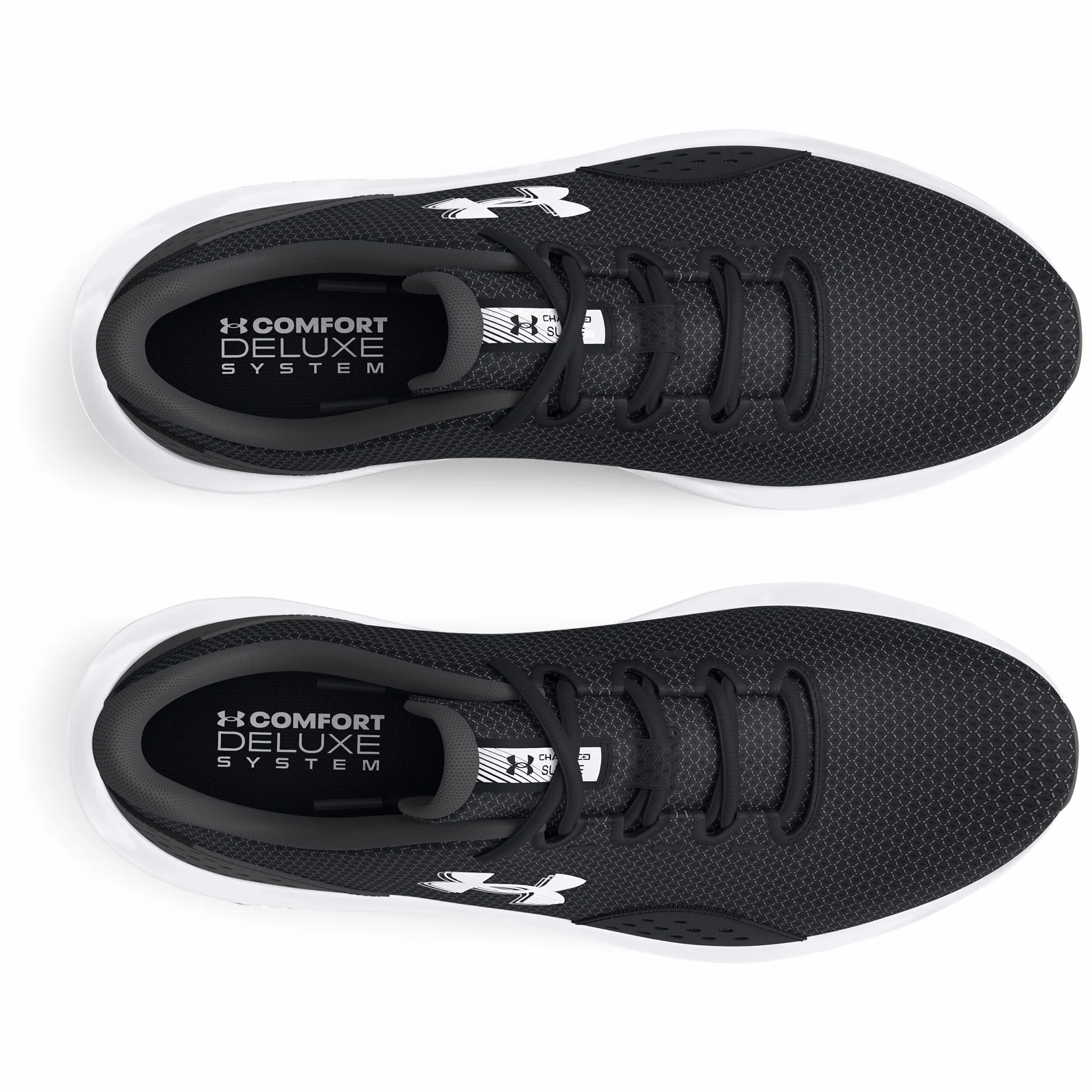 Under Armour UA Charged Surge 4 Chaussures de sport pour hommes, noir/gris anthracite/blanc