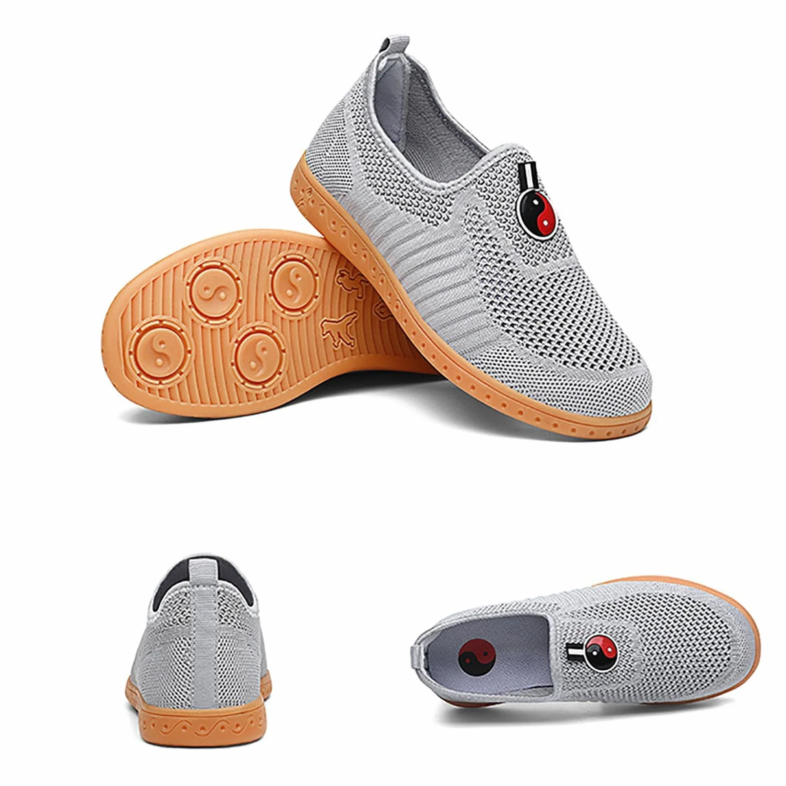 Chaussures De Tai Chi Maille Respirante Pieds Nus Entraînement Avec Semelle Antidérapante