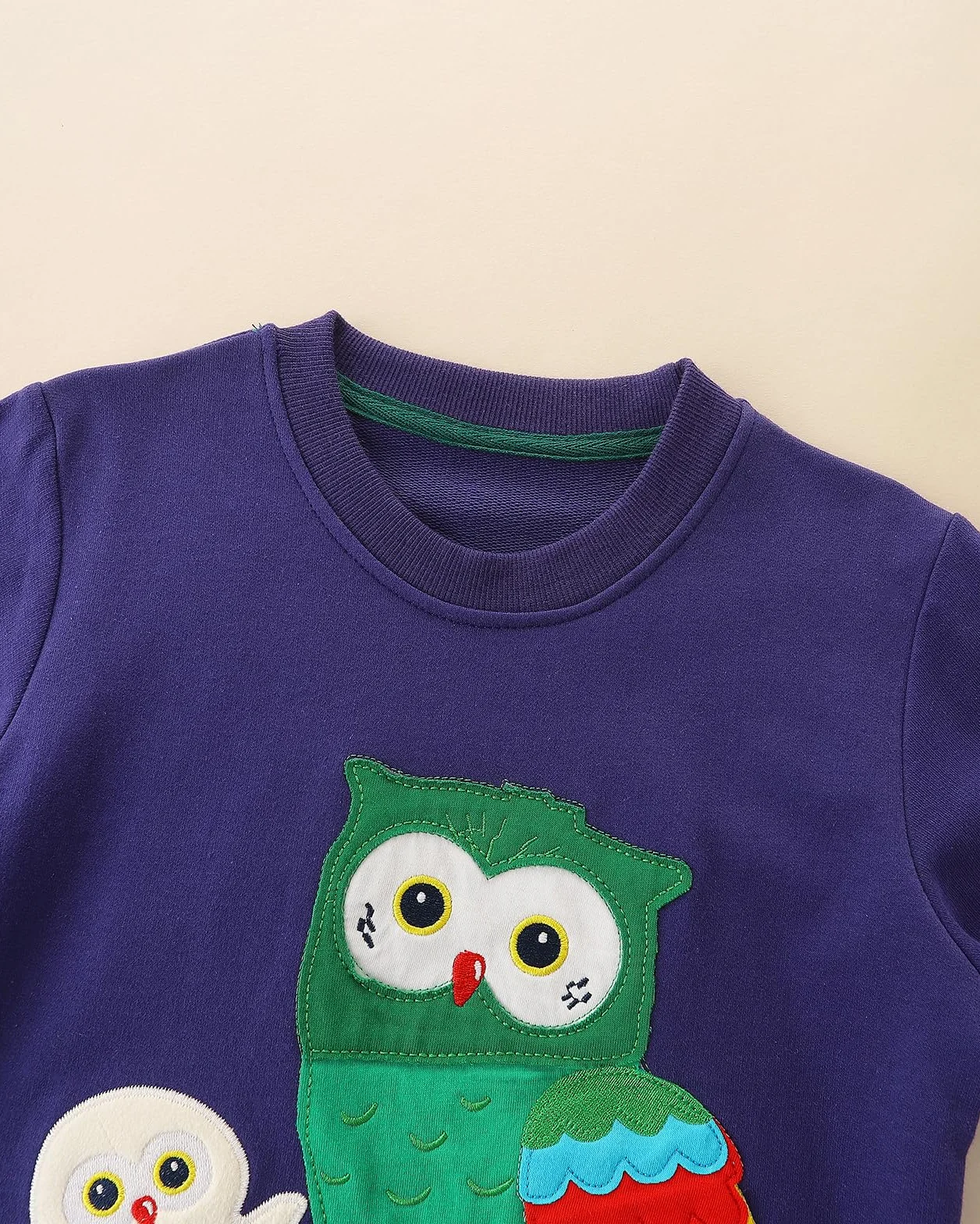 Sweatshirt Fille Coton 100% Manches Longues Col Rond Motifs Mignons Pullover Enfants 1-12 Ans