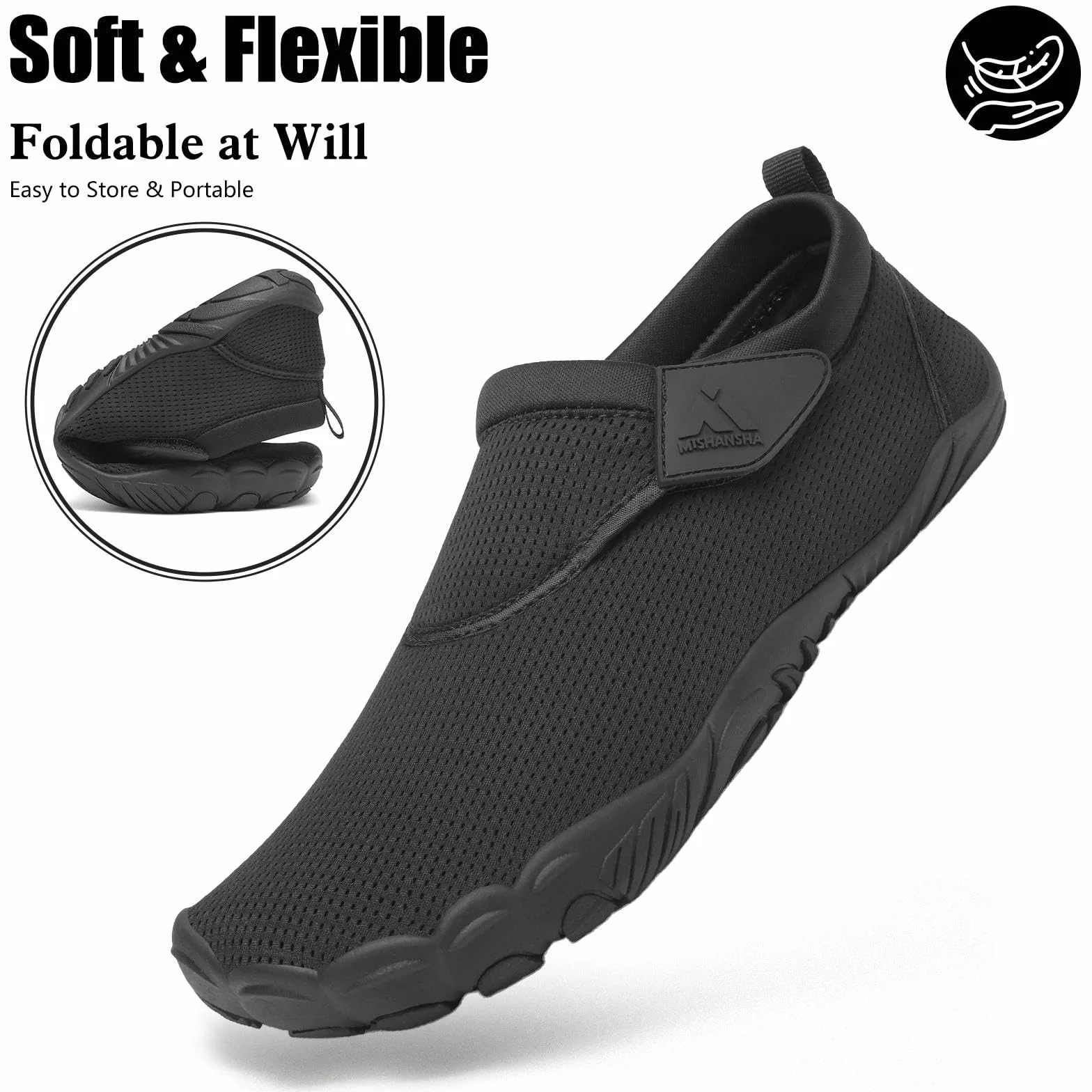 Mishansha Chaussures de Plage Respirant Séchage Rapide Chaussures d'eau Tailles 36-46