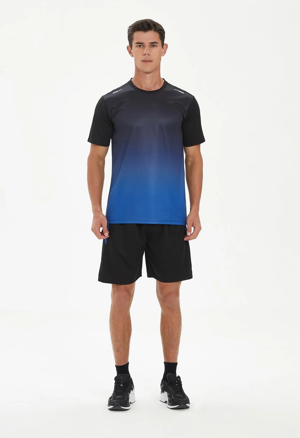 Survêtement d'été 2 pièces homme séchage rapide respirant tenue sport course à pied gym