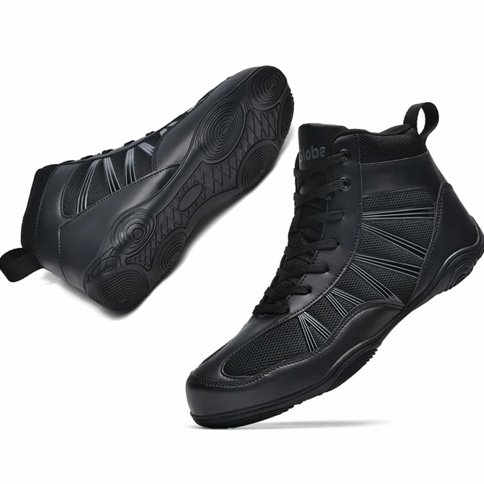 Chaussures de Boxe Professionnelles Respirantes Résistantes à l'Usure pour Hommes