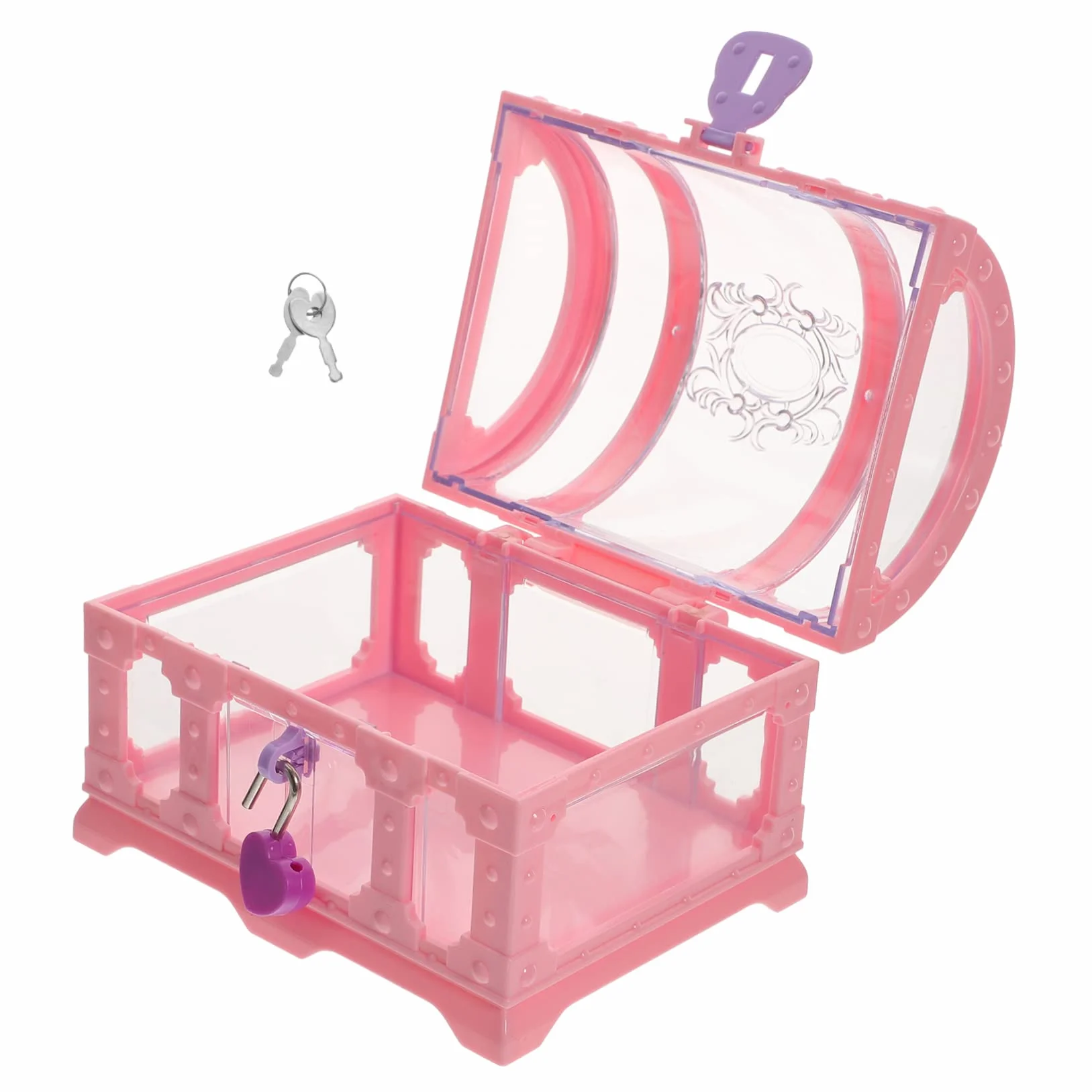 Coffre Trésor Pirate pour Enfants avec Serrure Boîte à Jouets et Bijoux Compacte 5.51 x 4.33 x 4.13 Pouces
