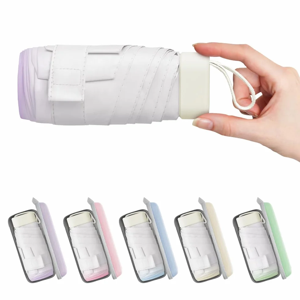 Parapluie de voyage coupe-vent 8 nervures portable compact mini parapluie capsule