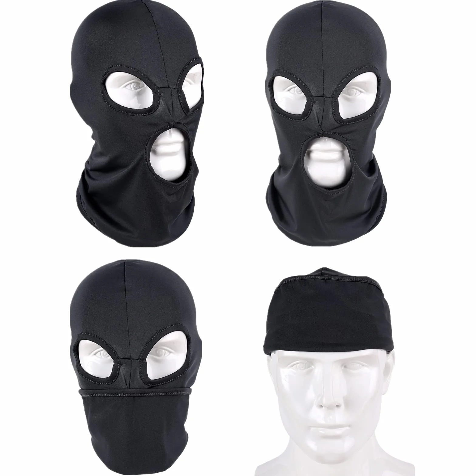Cagoule Fine à 3 Trous pour Moto, Vélo, Chasse