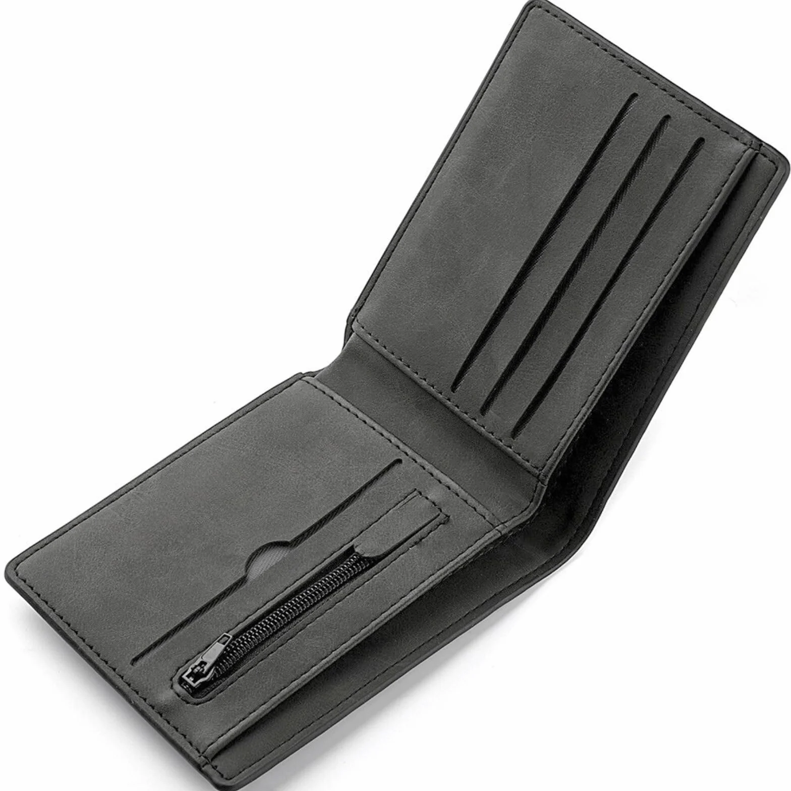 KEYRI Portefeuille Homme Cuir avec Porte-Cartes et Compartiments à Billets Noir