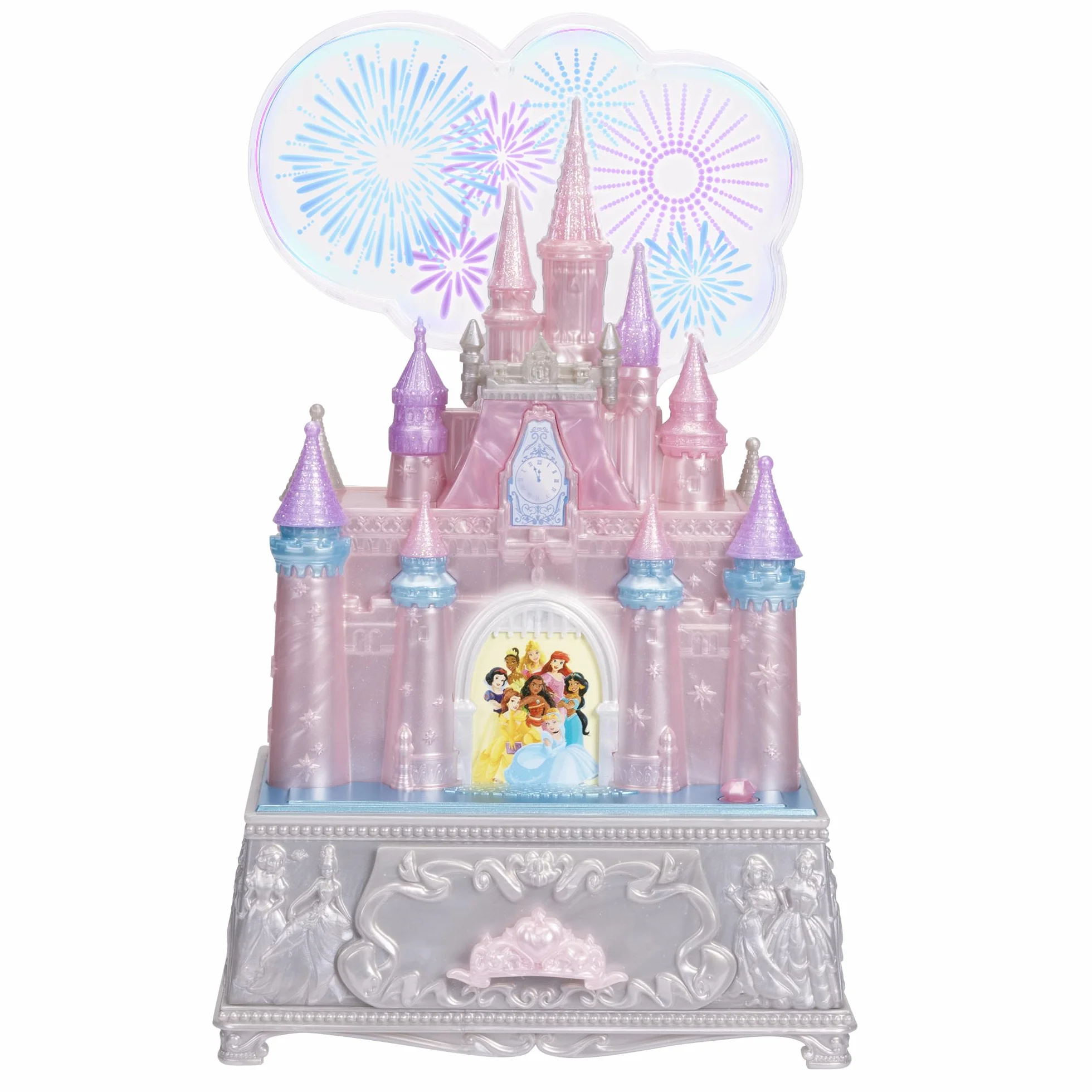 Disney Princesses Boîte à Bijoux Musicale Lumineuse Château de Cendrillon Disney 100éme Anniversaire Jouet sons lumière