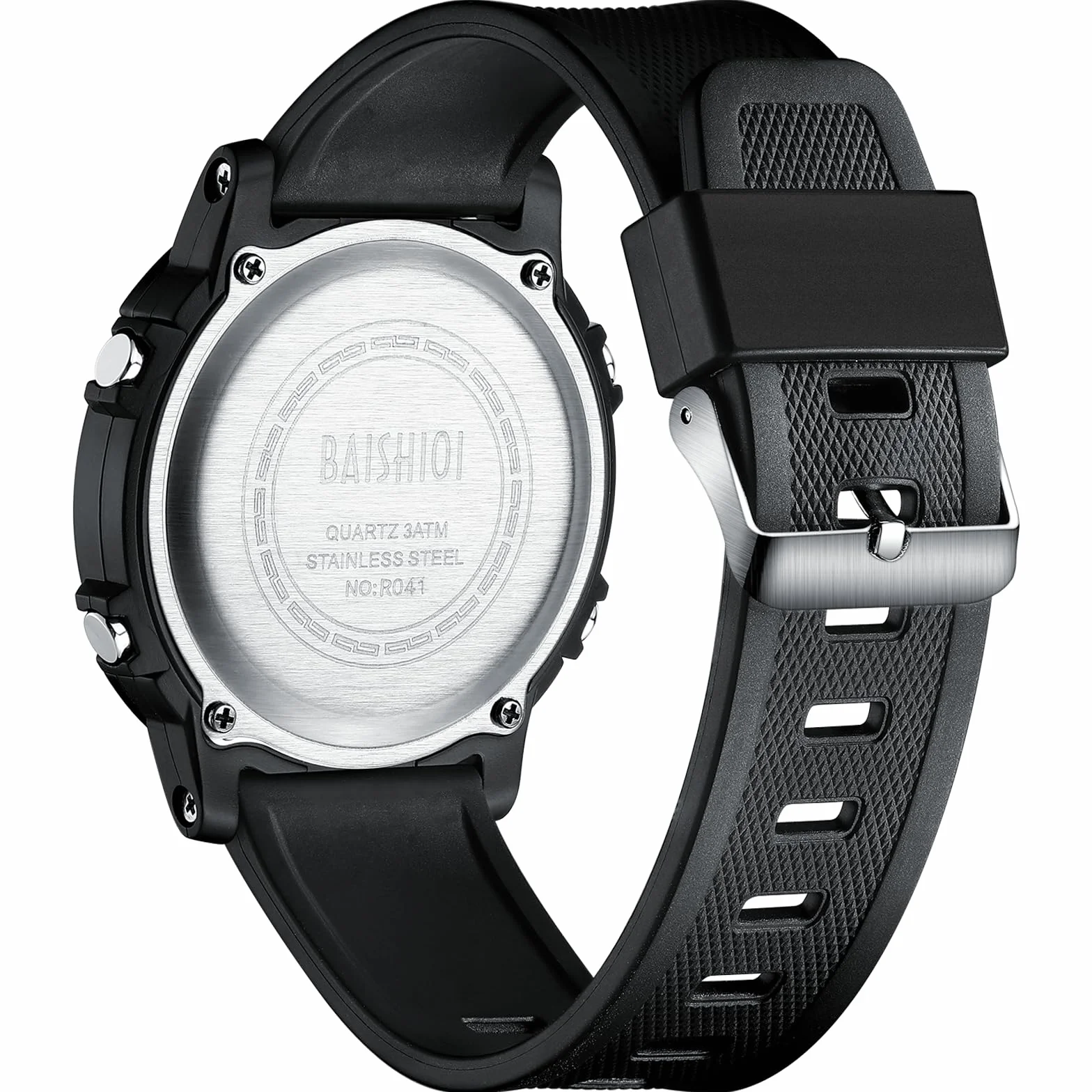 LN LENQIN Montre numérique imperméable sport homme bracelet silicone multifonction
