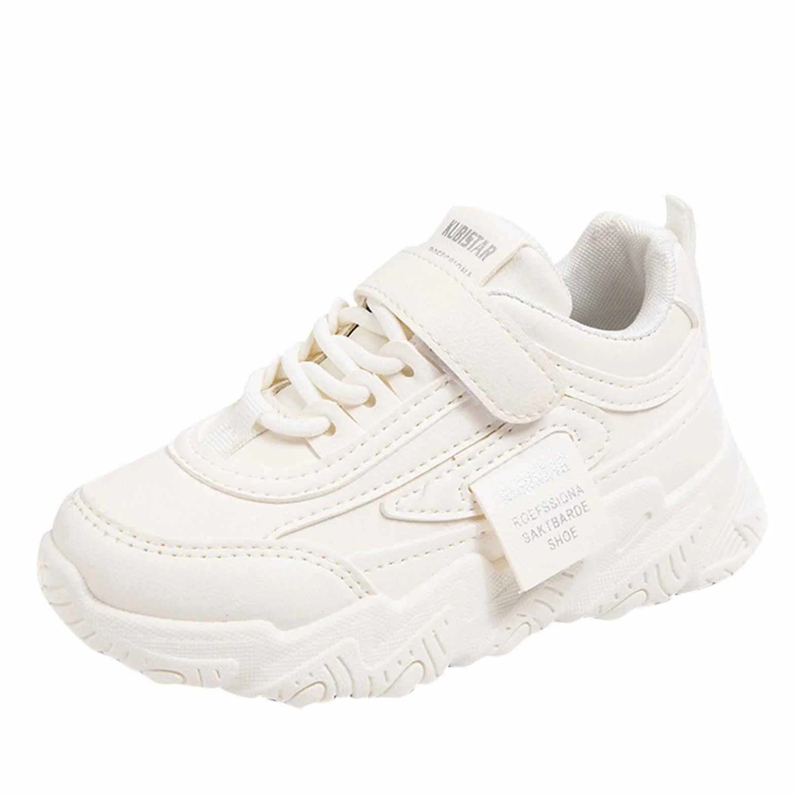 Chaussures de sport pour fille Antidérapantes Respirantes Semelle plate Lacets Boucle à crochet