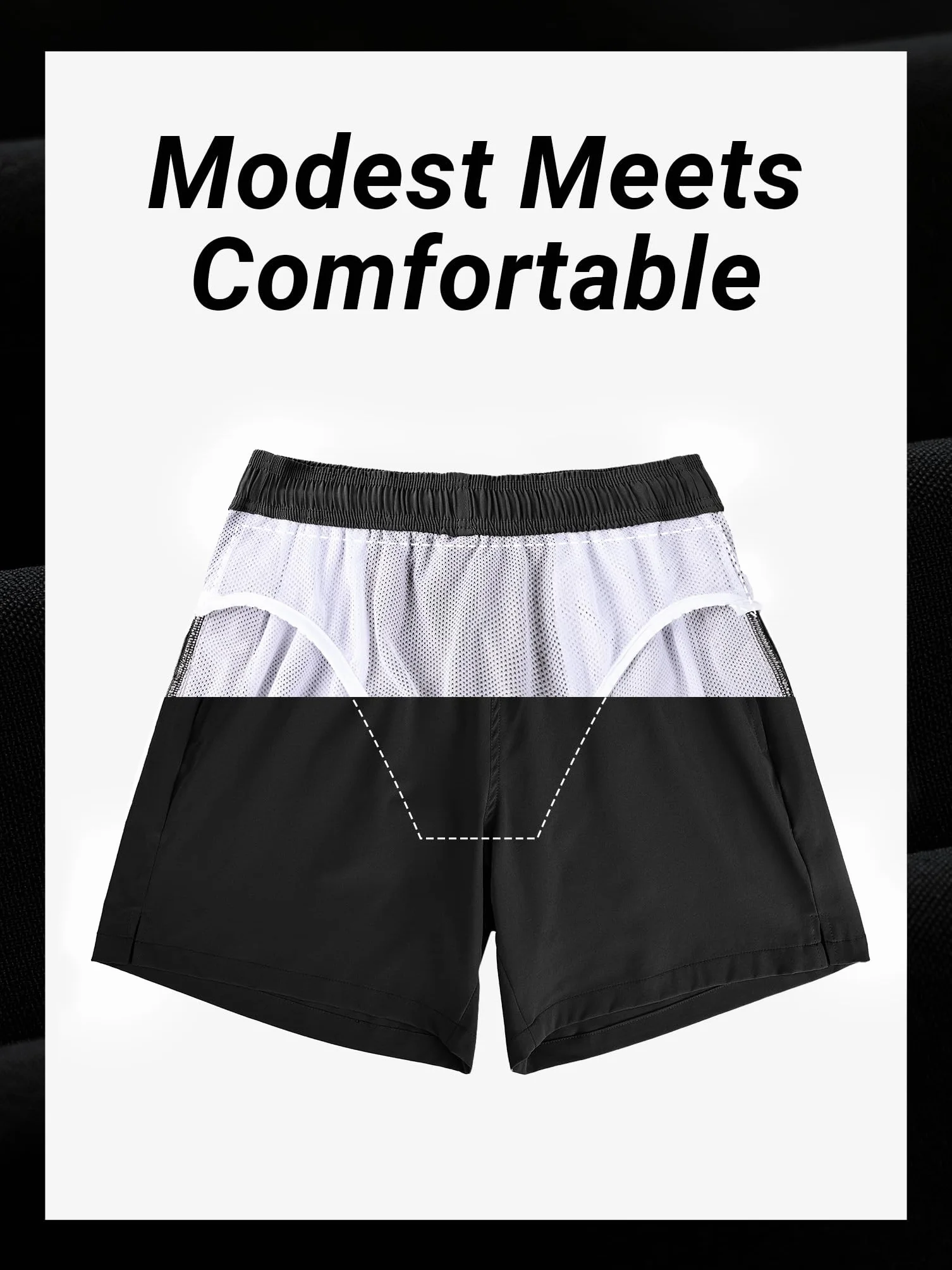 Arcweg Short de Bain Sport Bermuda Séchage Rapide Homme Cordon Réglable Élastique S-XXL
