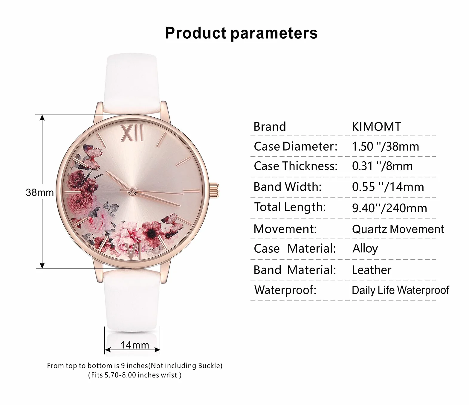 Montre Femme Bracelet Cuir Quartz Luxe Étanche Mode Montre-Bracelet Créative