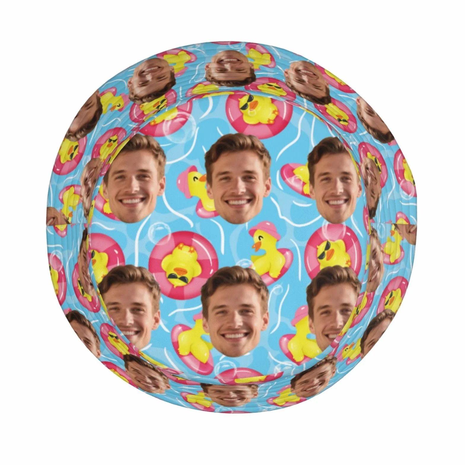 Chapeau Bob Personnalisé Visage Photo pour Femme Été Plage Voyage