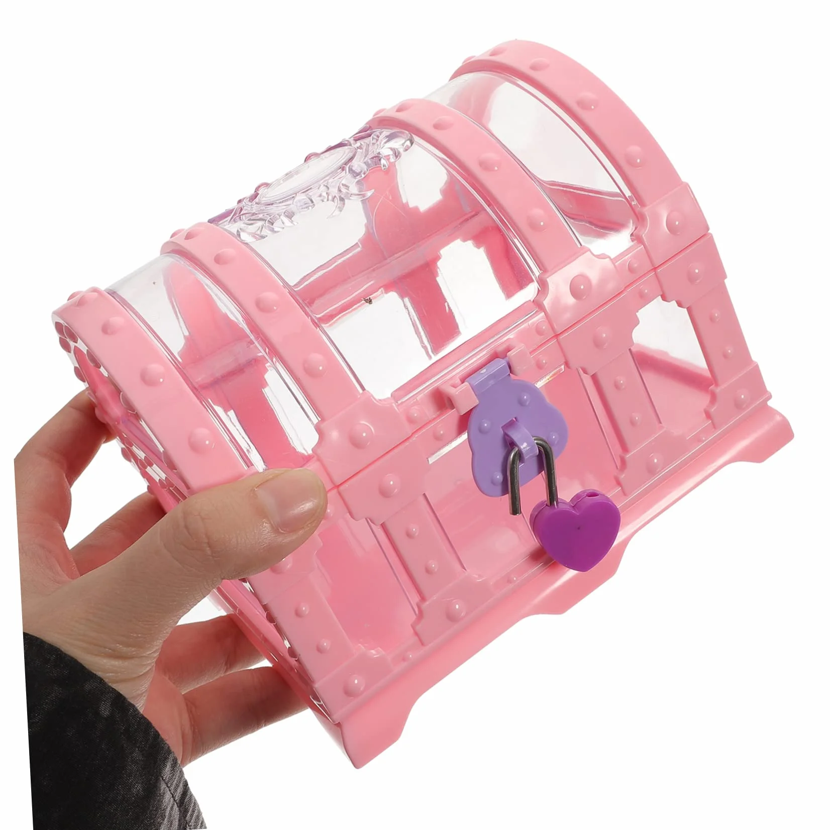 Coffre Trésor Pirate pour Enfants avec Serrure Boîte à Jouets et Bijoux Compacte 5.51 x 4.33 x 4.13 Pouces