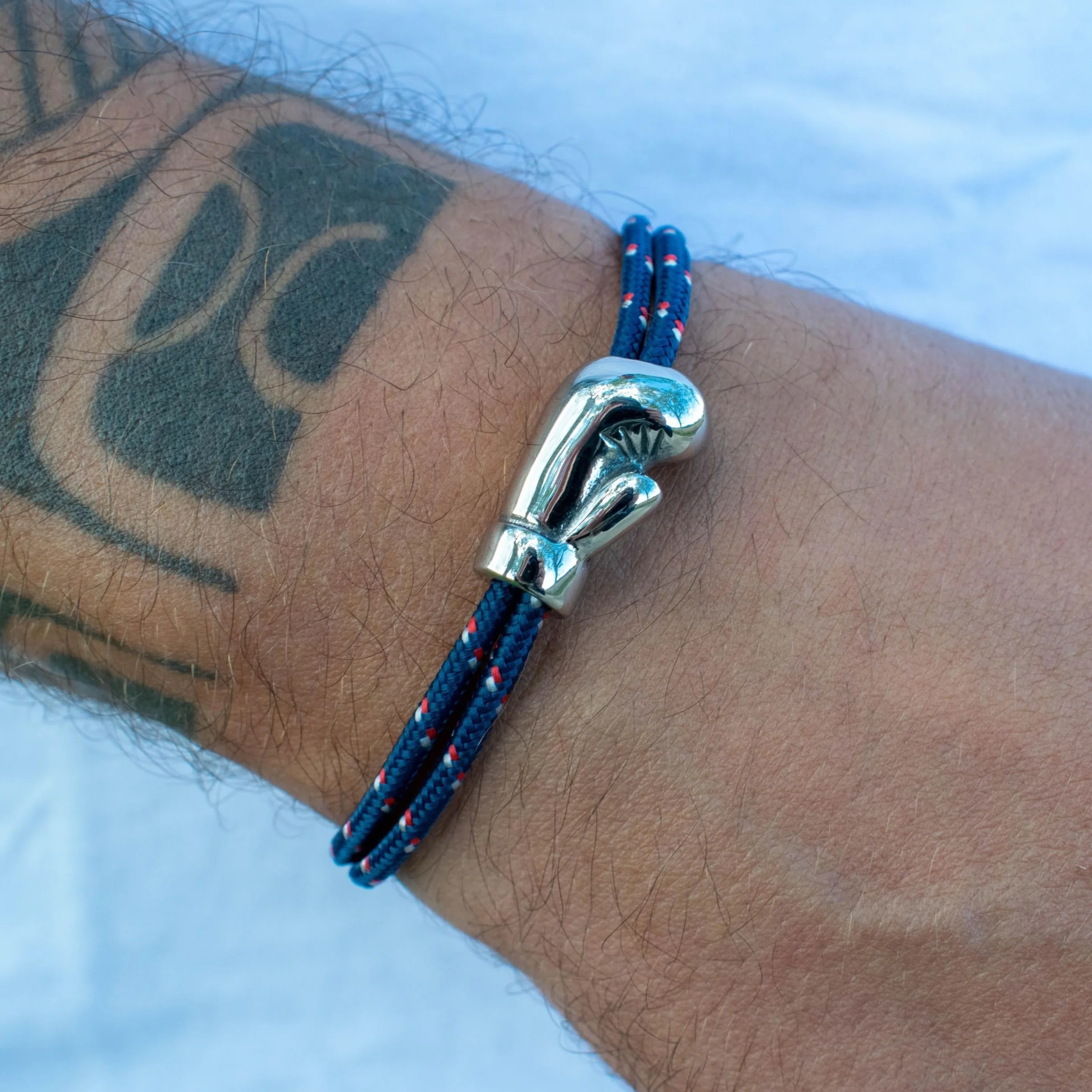 Ernestine Bracelet Boxe acier inoxydable réglable homme sport combat