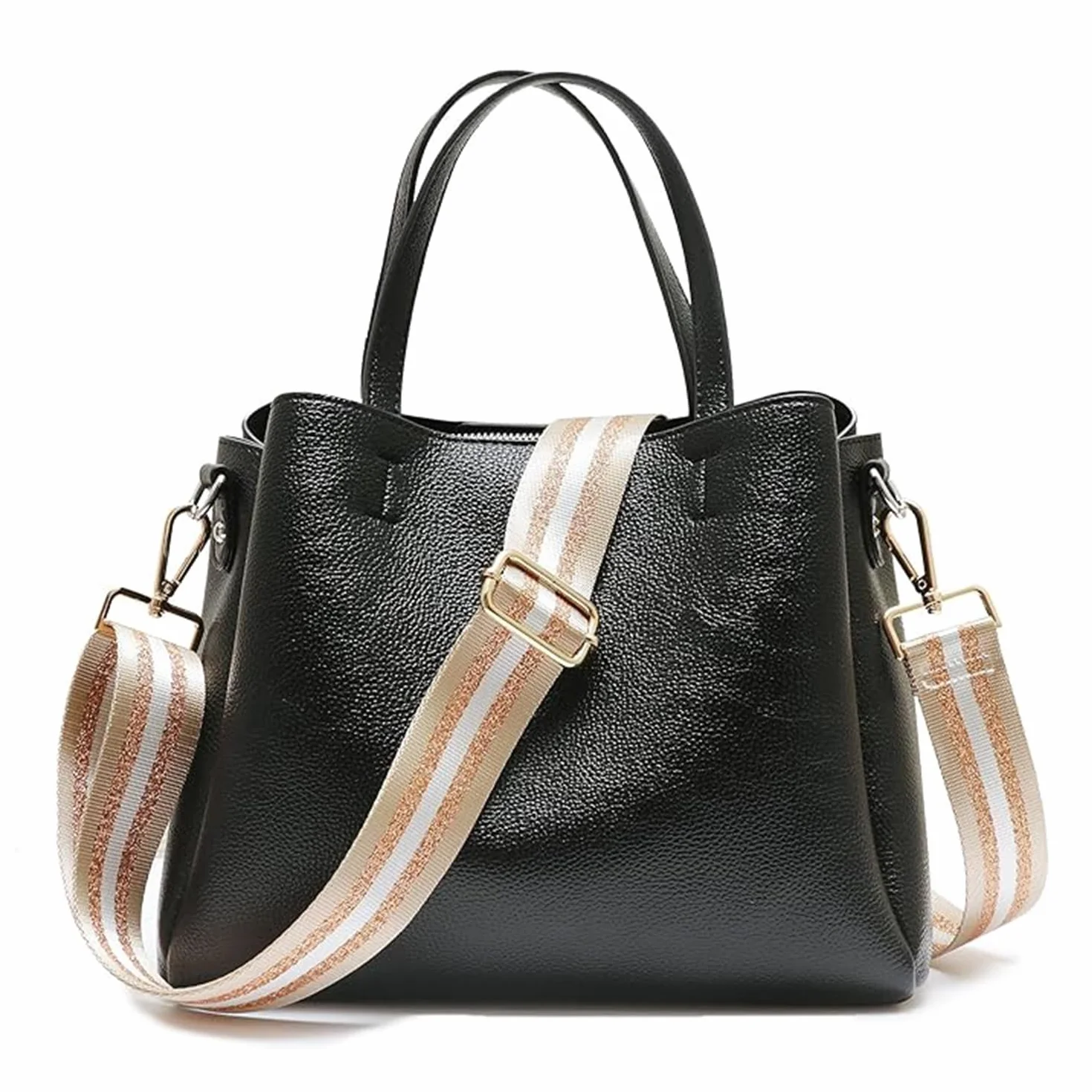 Sangle de Sac à Main Remplacement 75-145cm Bandoulière Réglable Universelle avec Boucle Dorée