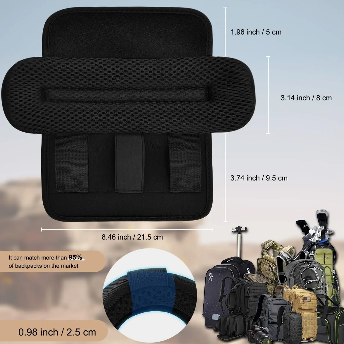 ZINZ Paquet de 2 Épaulettes Larges Universelles avec Coussin Ultra épais pour Sac à Dos