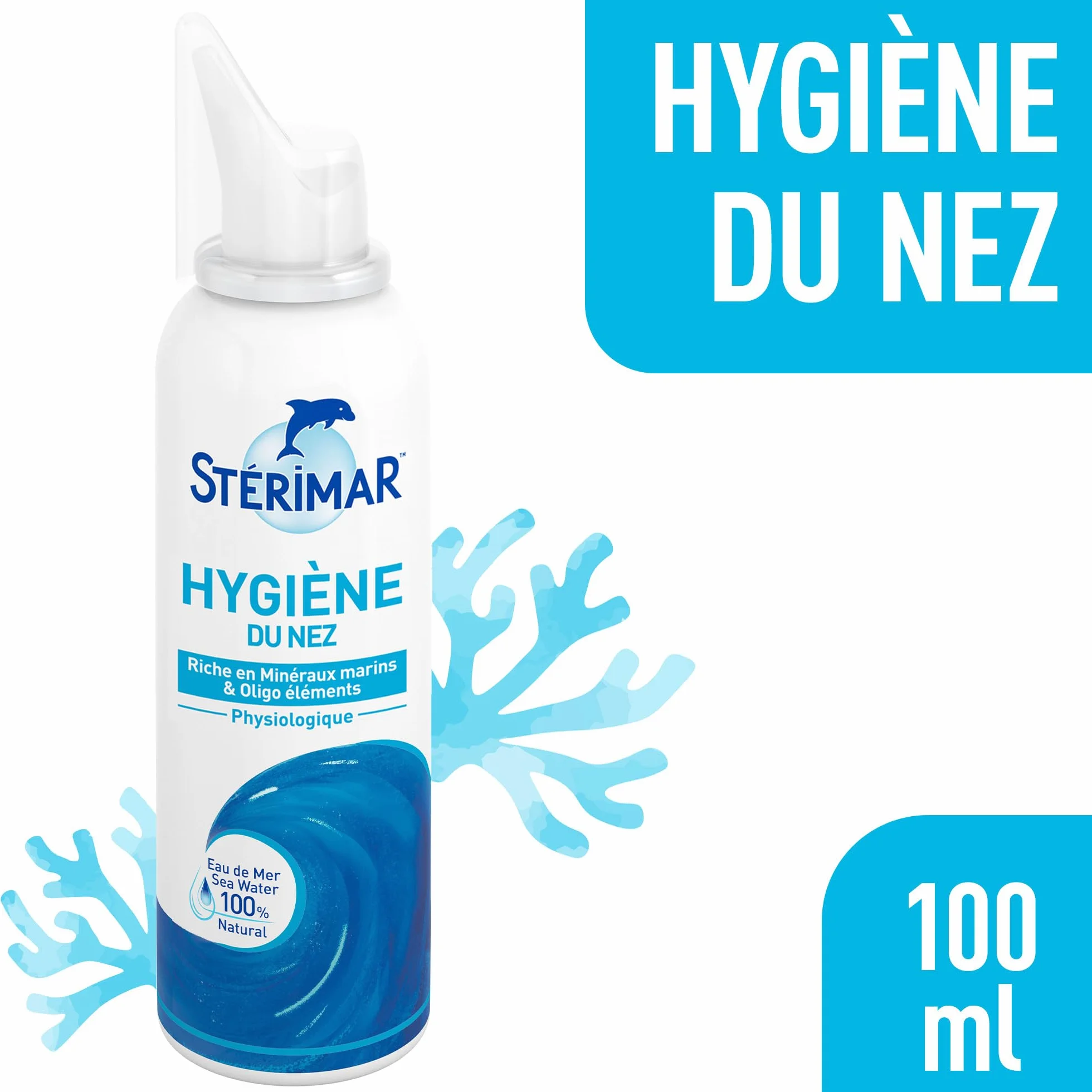 STÉRIMAR Hygiène du Nez Spray Nasal 100 ml Eau de Mer 100% Naturelle Formule Physiologique