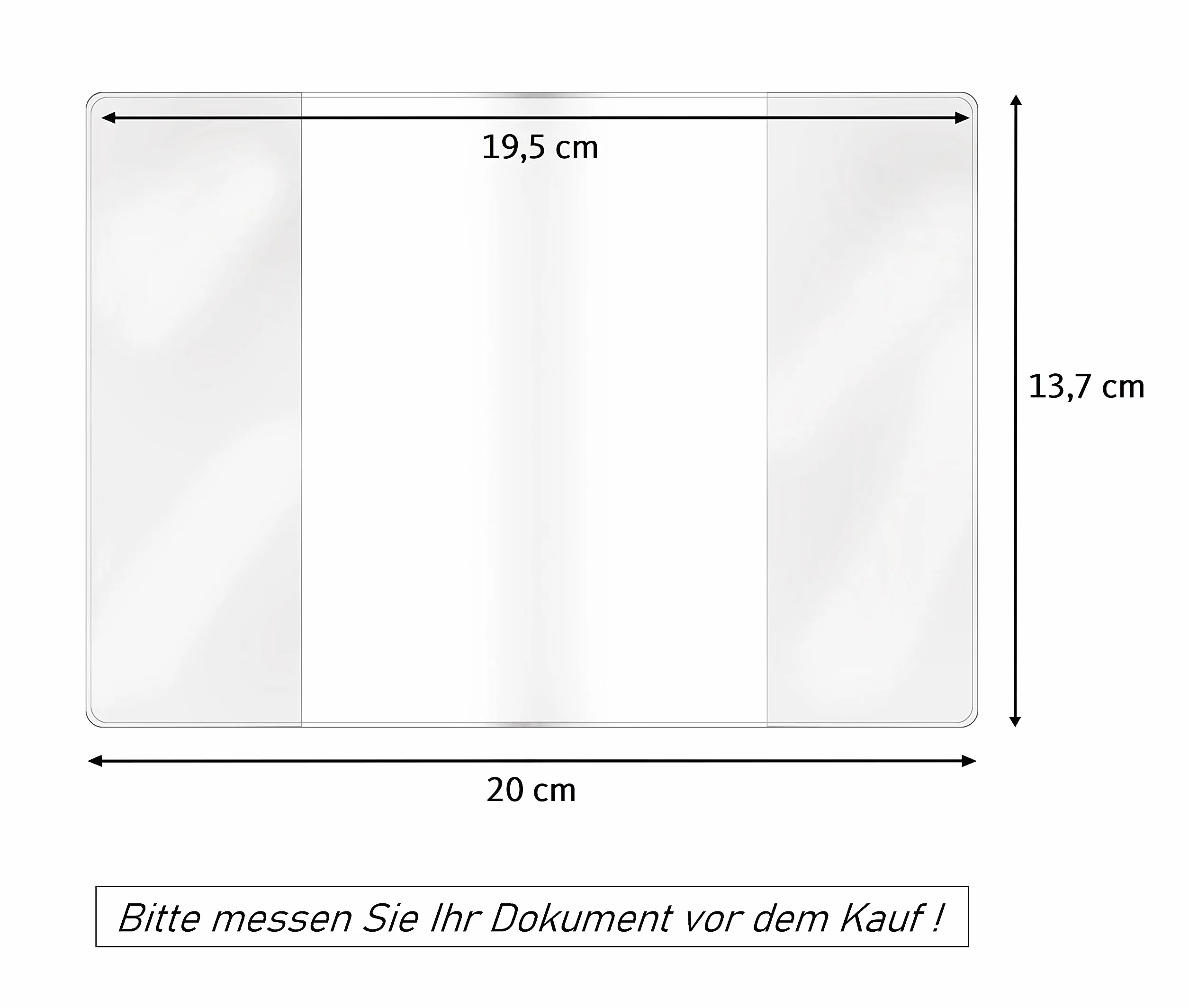 Couverture de protection pour certificat de vaccination transparente 10 x 13,7 cm fabriquée en Allemagne