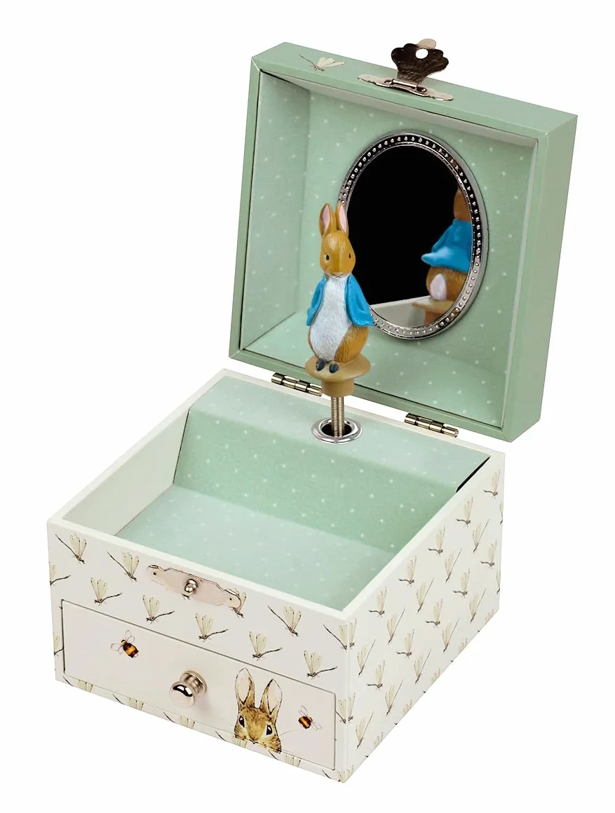 TROUSSELIER Pierre Lapin Peter Rabbit Boîte à Trésors & Bijoux Musicale Colori Vert