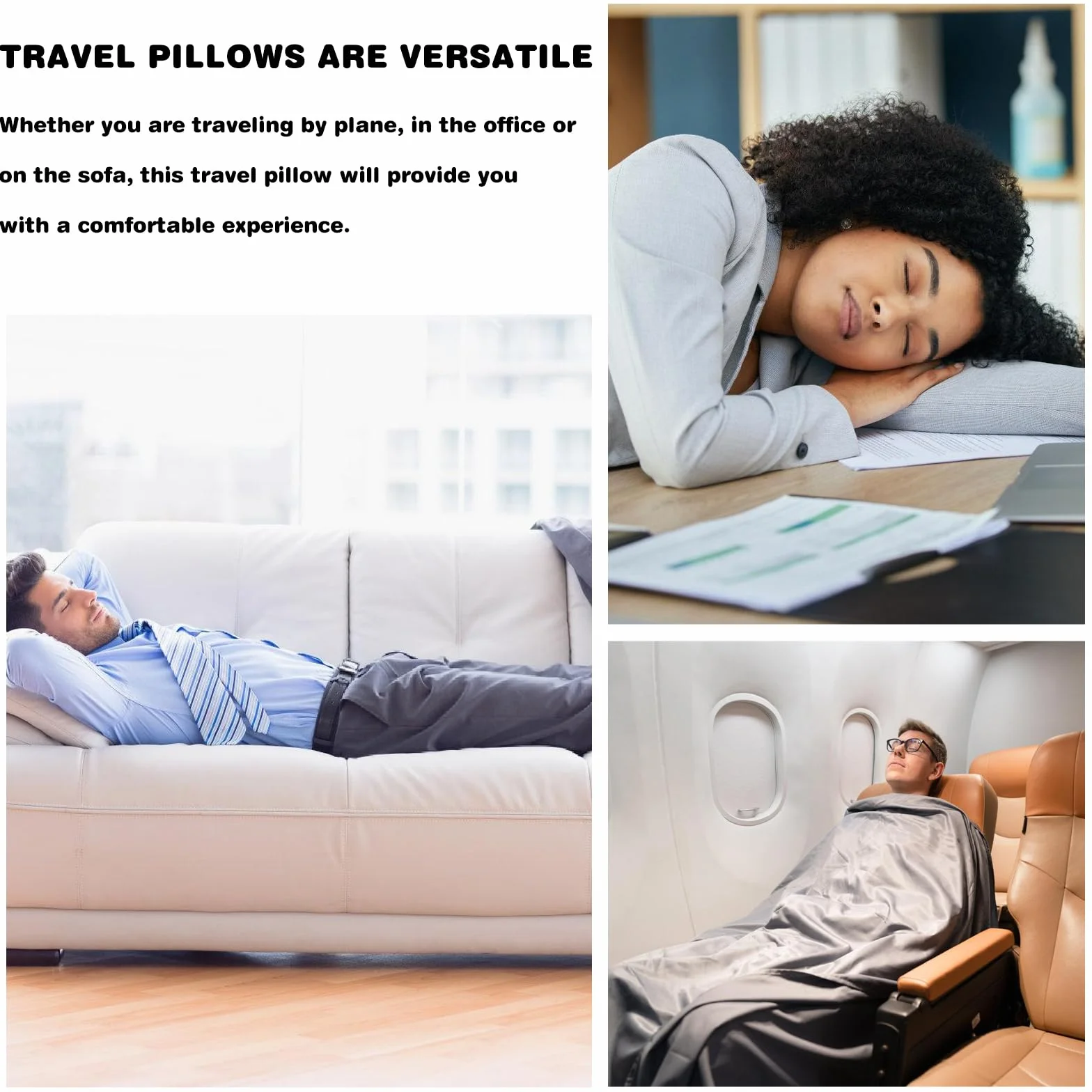 Couverture De Voyage 2En1 Ultra Légère Compacte avec Oreiller pour Hommes Femmes (Gris)