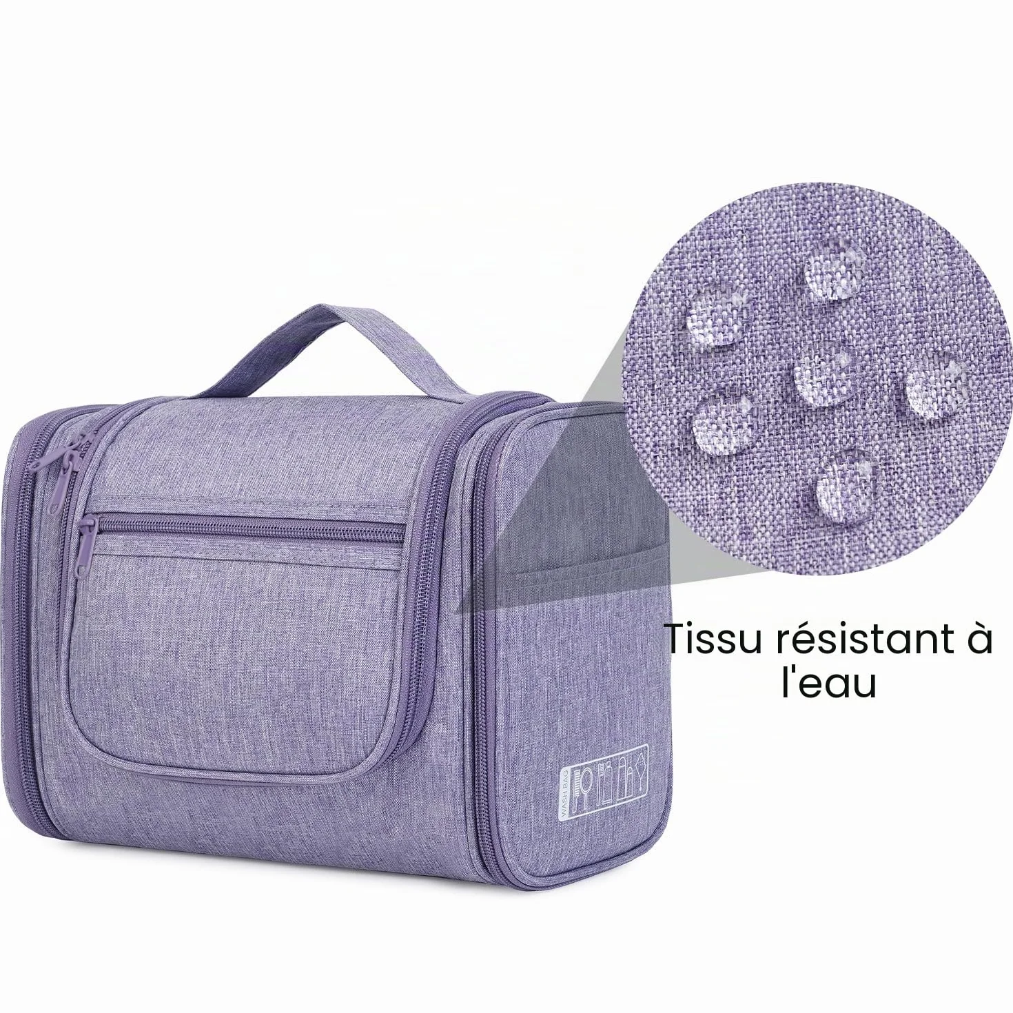 WANDF Grande Trousse de Toilette à Suspendre pour Femme Camping Voyage