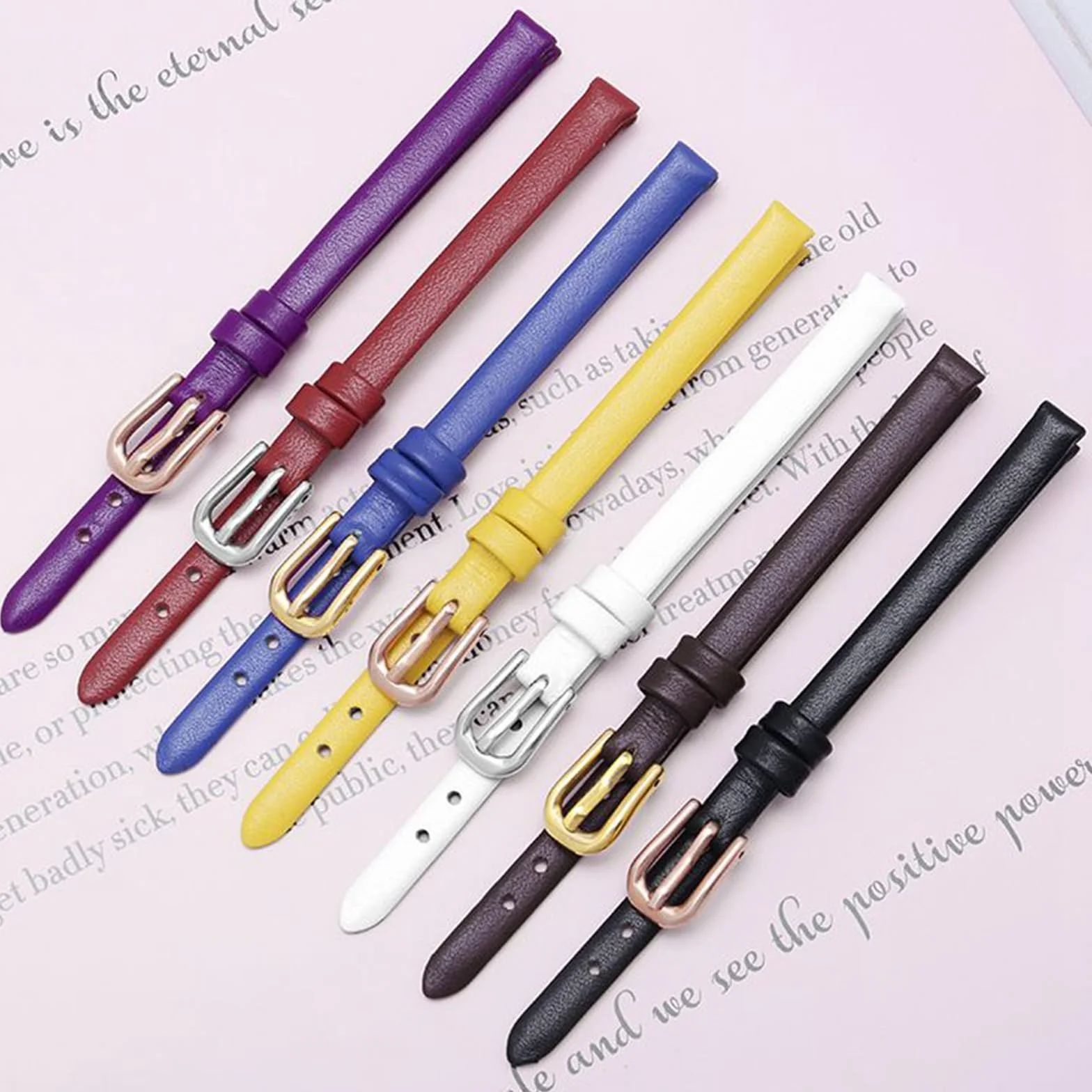 Bracelet de montre en cuir pour femme 6 mm à 16 mm