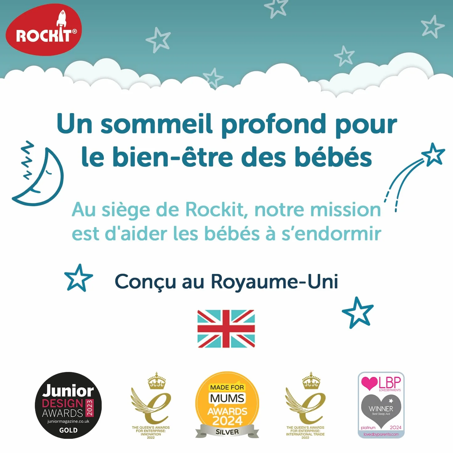 Berceur Rockit Rechargeable pour Poussette et Landau