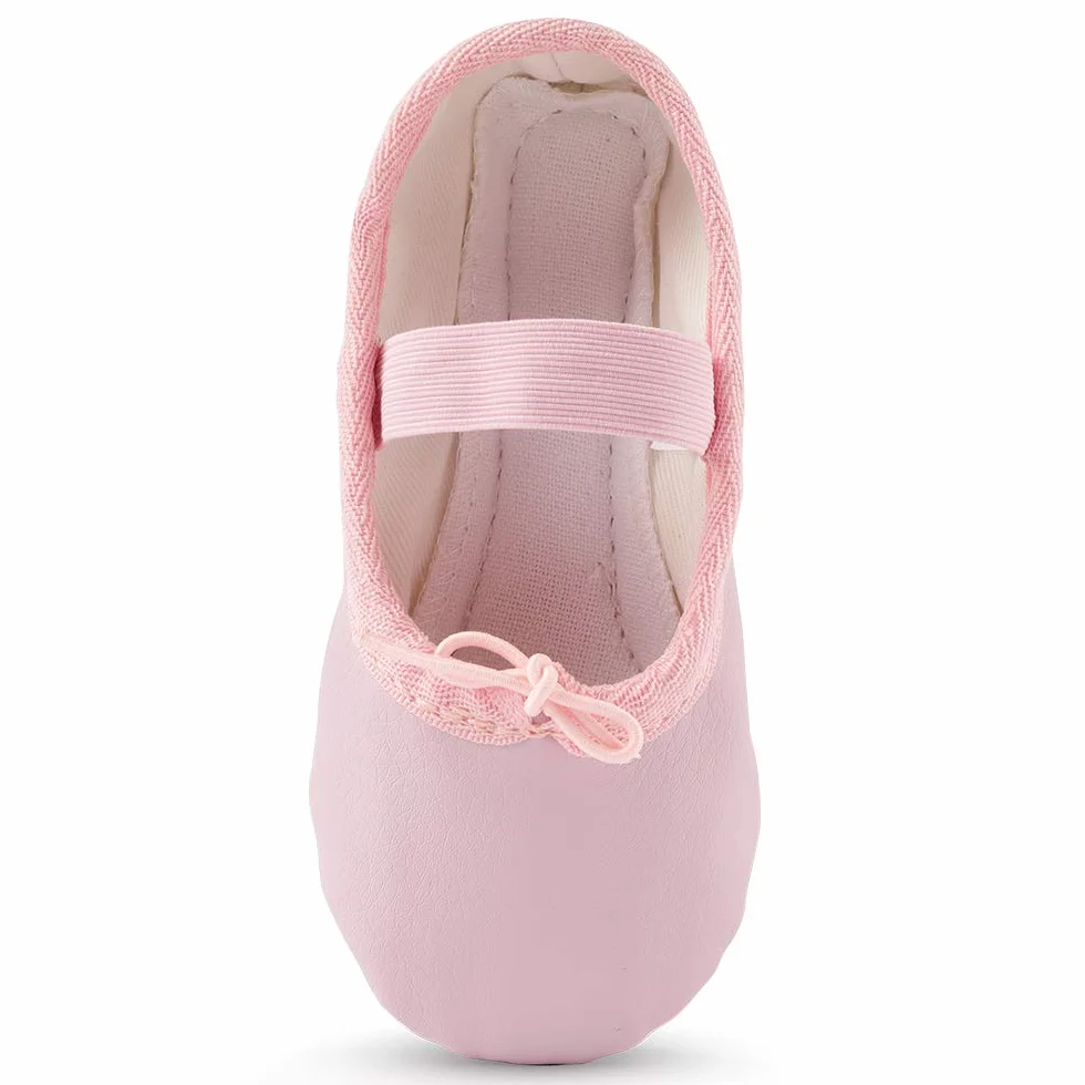 Bezioner Chaussures de Danse Cuir Demi Pointe Pantoufle de Ballet Ballerine pour Enfants Femme