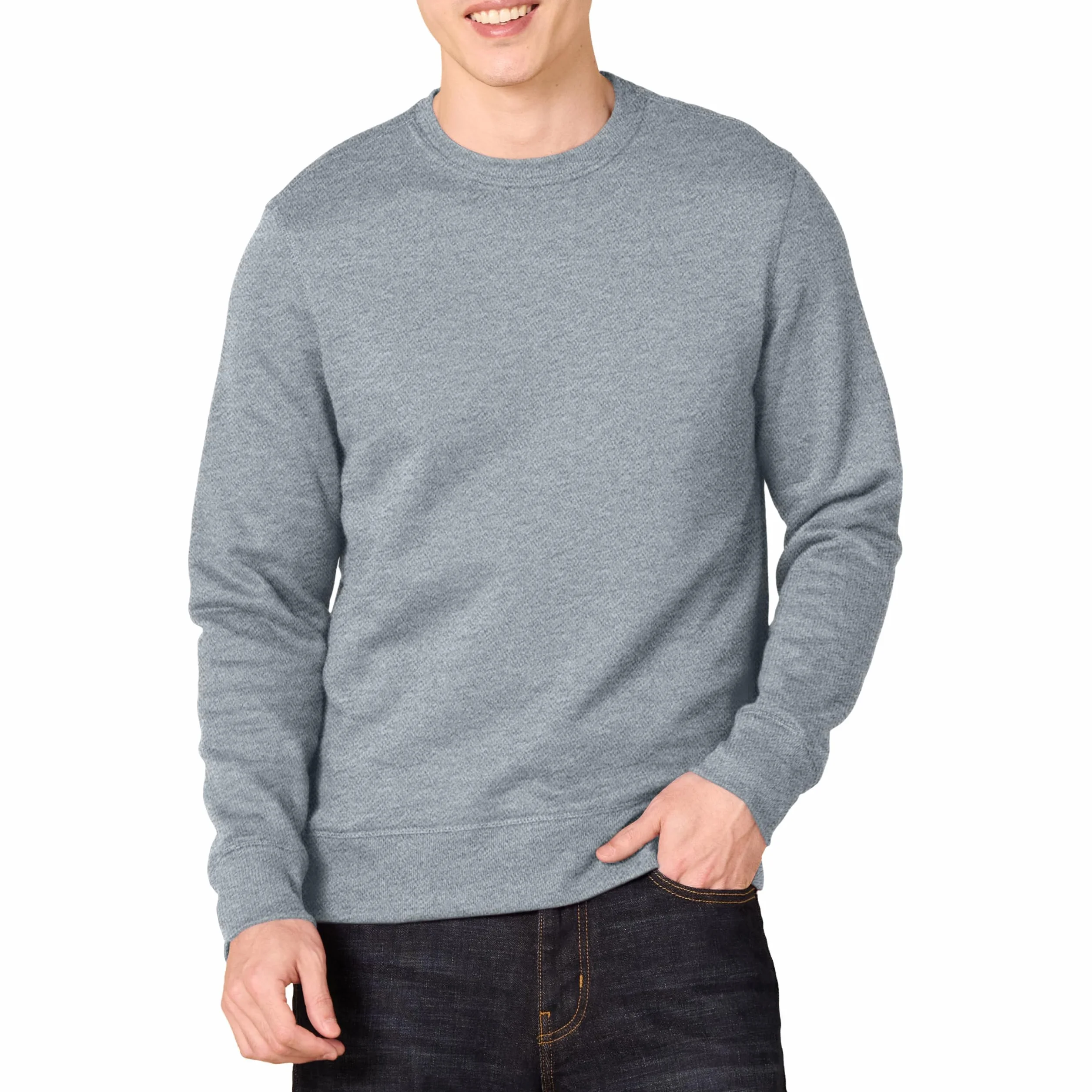 Amazon Essentials Homme Sweat-Shirt à col Rond en Polaire Grandes Tailles
