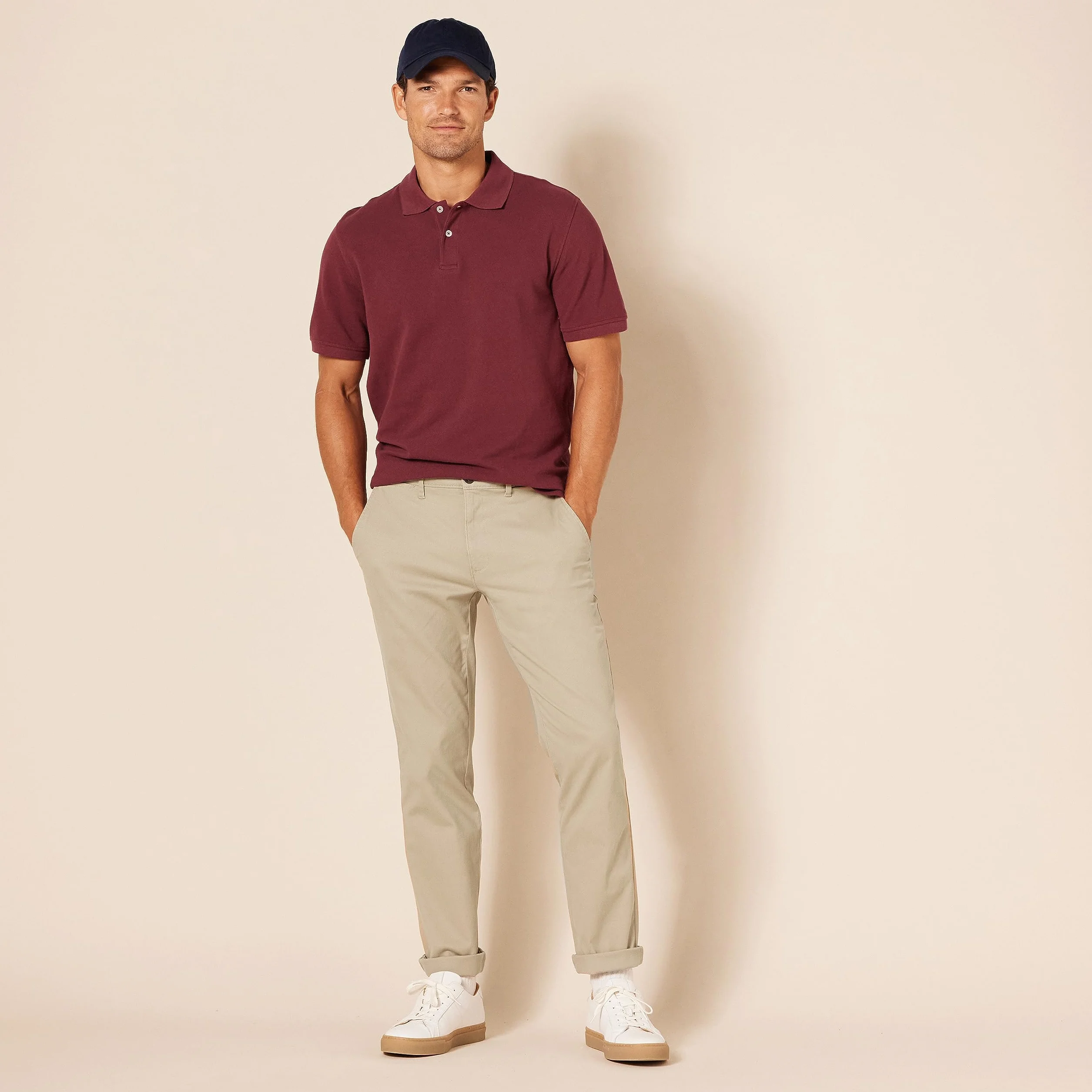 Amazon Essentials Pantalon Chino Décontracté Coupe Ajustée Homme